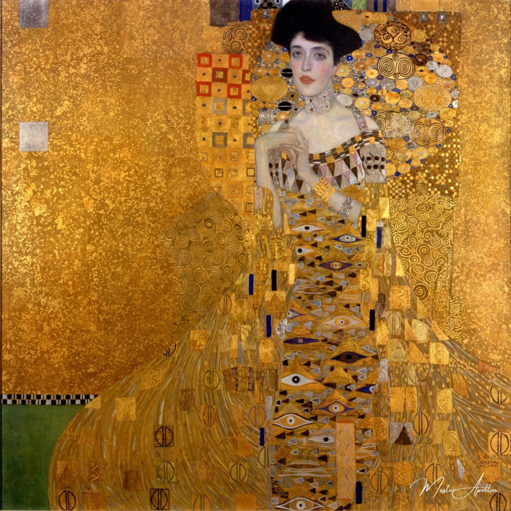 Reproduction du tableau « Portrait d'Adèle Bloch-Bauer I - Gustav Klimt » par Alpha Reproduction en peinture à l’huile