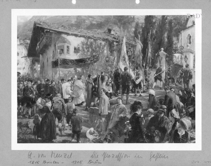 Prozession à Bayr. Dorf - Adolph von Menzel