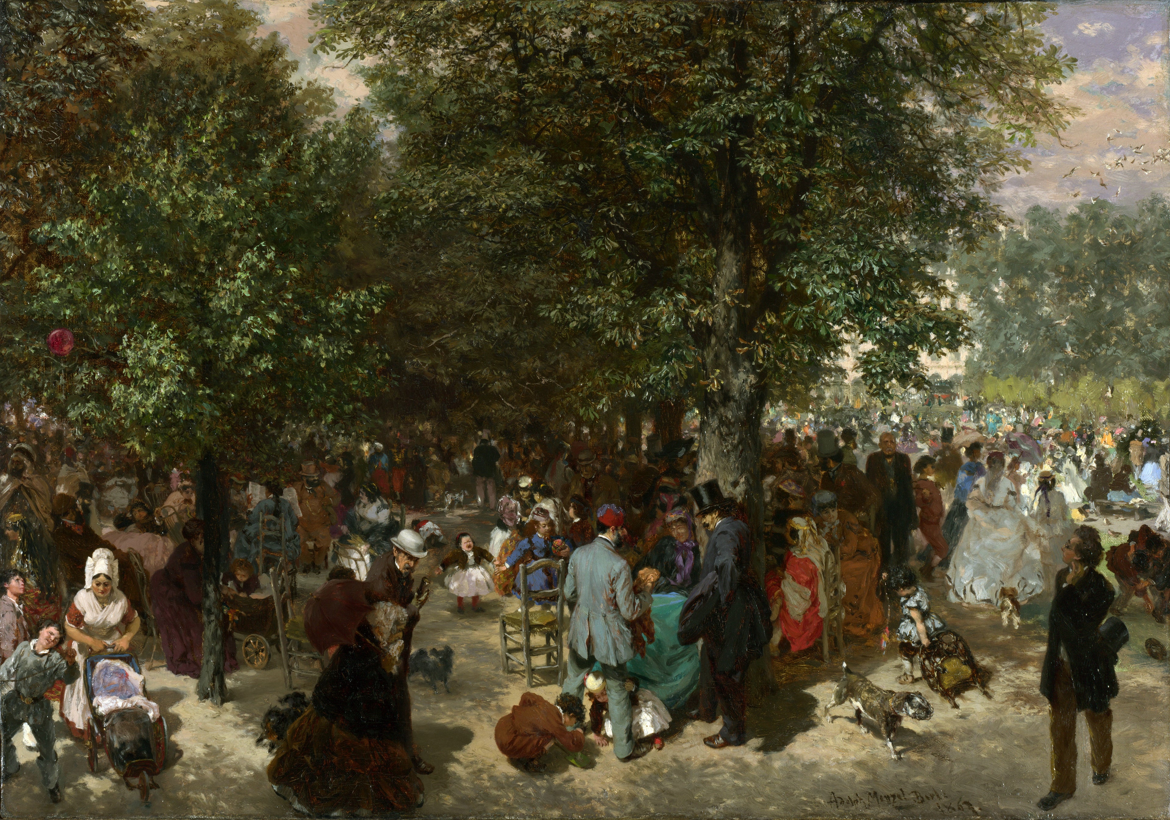 Après-midi au jardin des Tuileries - Adolph von Menzel