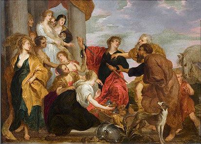 Achille reconnaît les filles de Lycomède - Antoine van Dyck