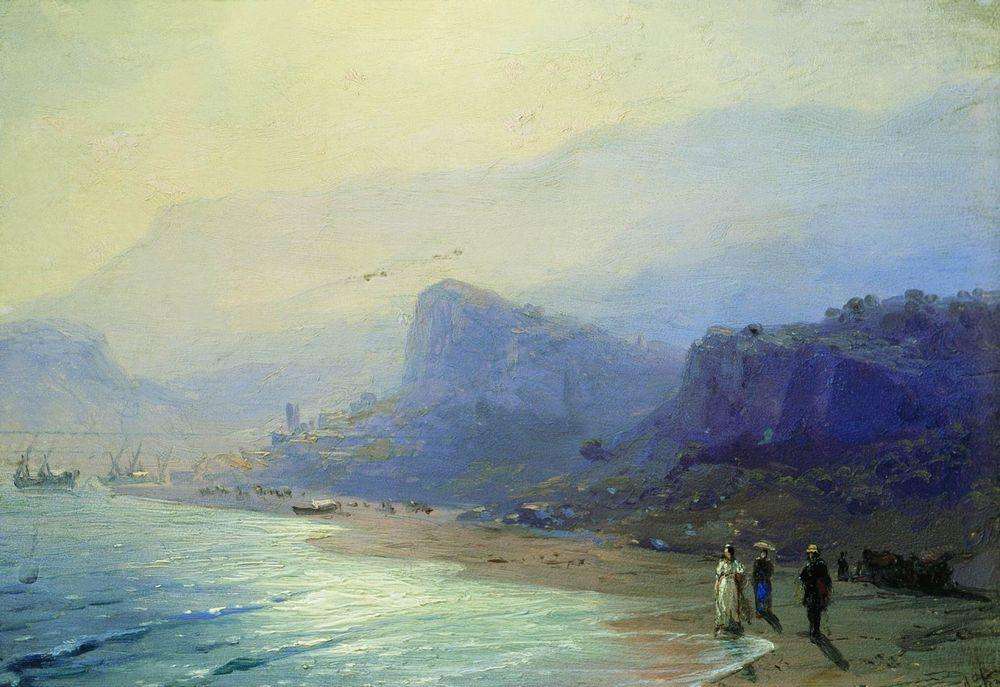 Pouchkine et Raevskaya à Gurzuf - Ivan Aïvazovski