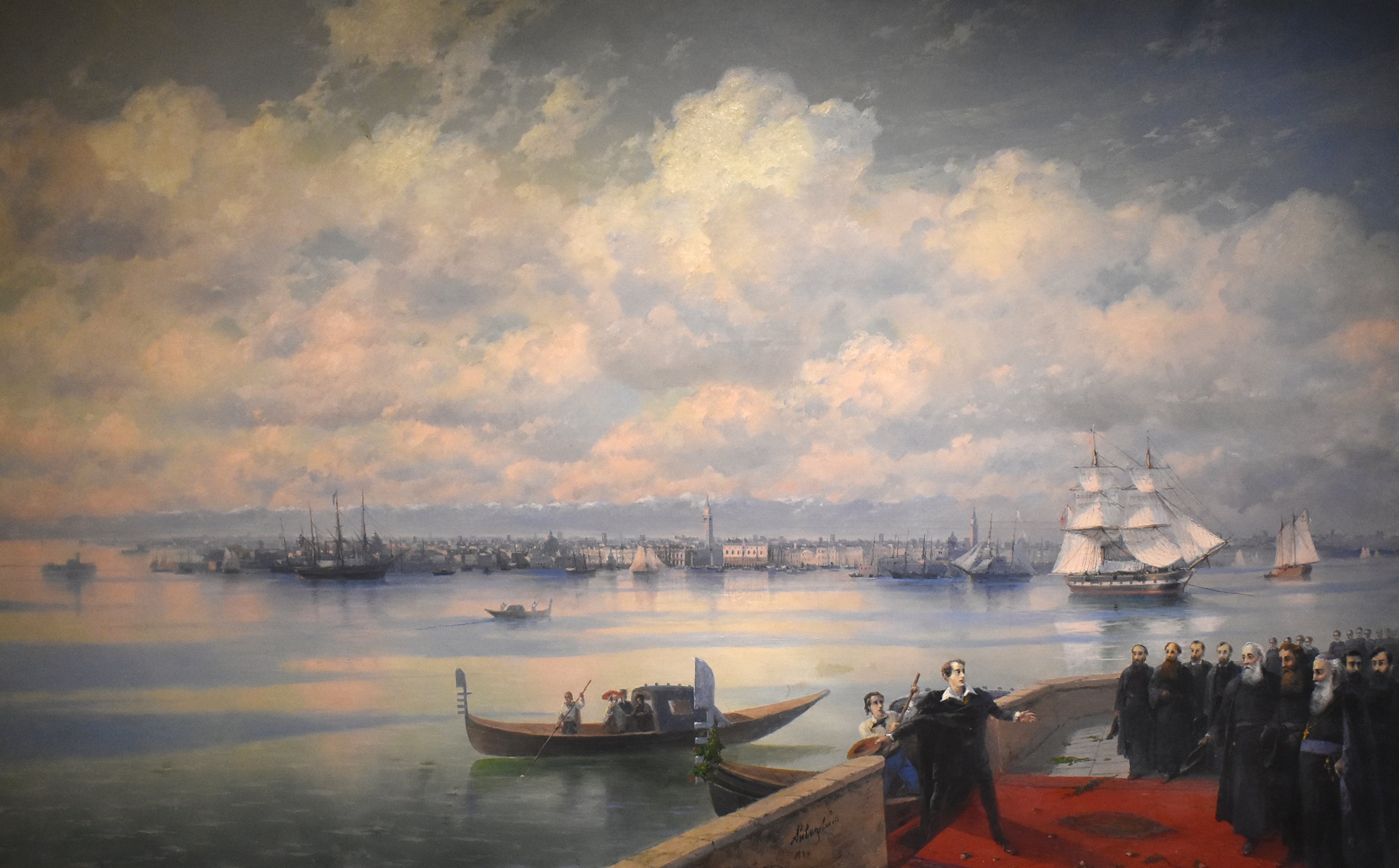 La visite de Byron aux Mekhitaristes de l'île de Surb Ghazar - Ivan Aïvazovski