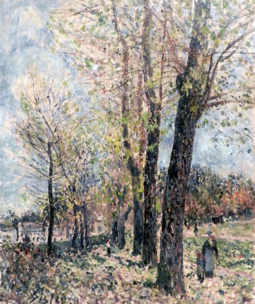 Reproduction du tableau « Paysage aux environs de Moret - Alfred Sisley » par Alpha Reproduction en peinture à l’huile