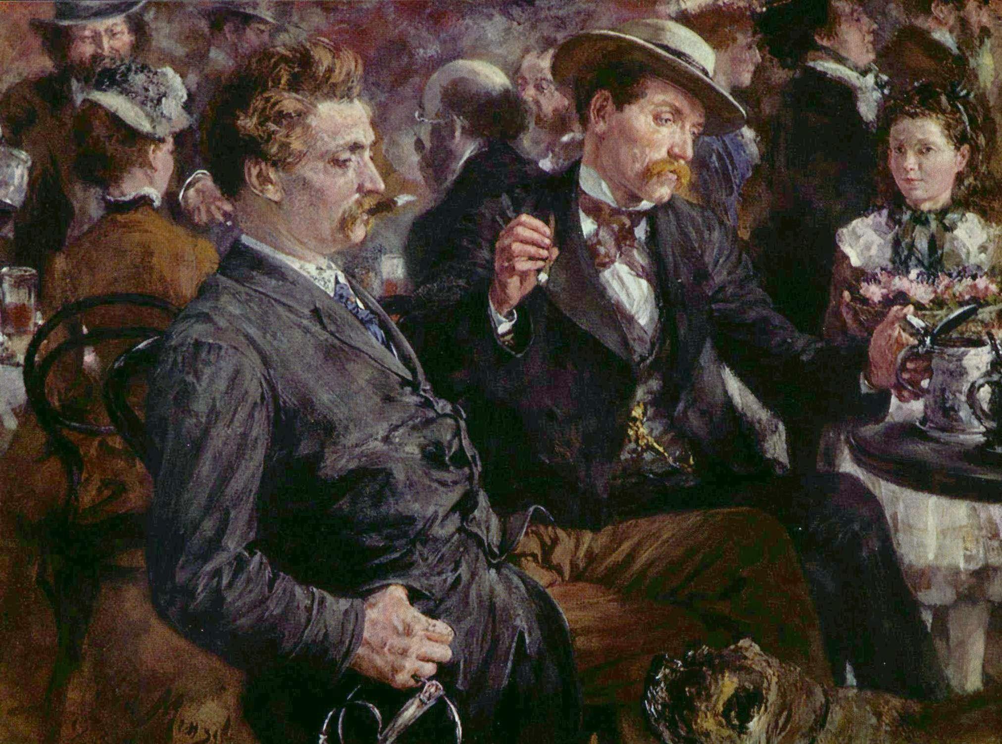 Au biergarten - Adolph von Menzel