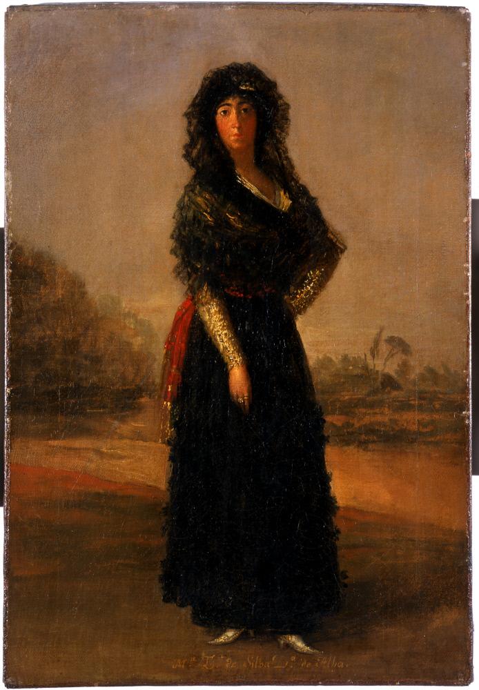 Reproduction du tableau « La duchesse d'Albe, croquis - Francisco de Goya » par Alpha Reproduction en peinture à l’huile