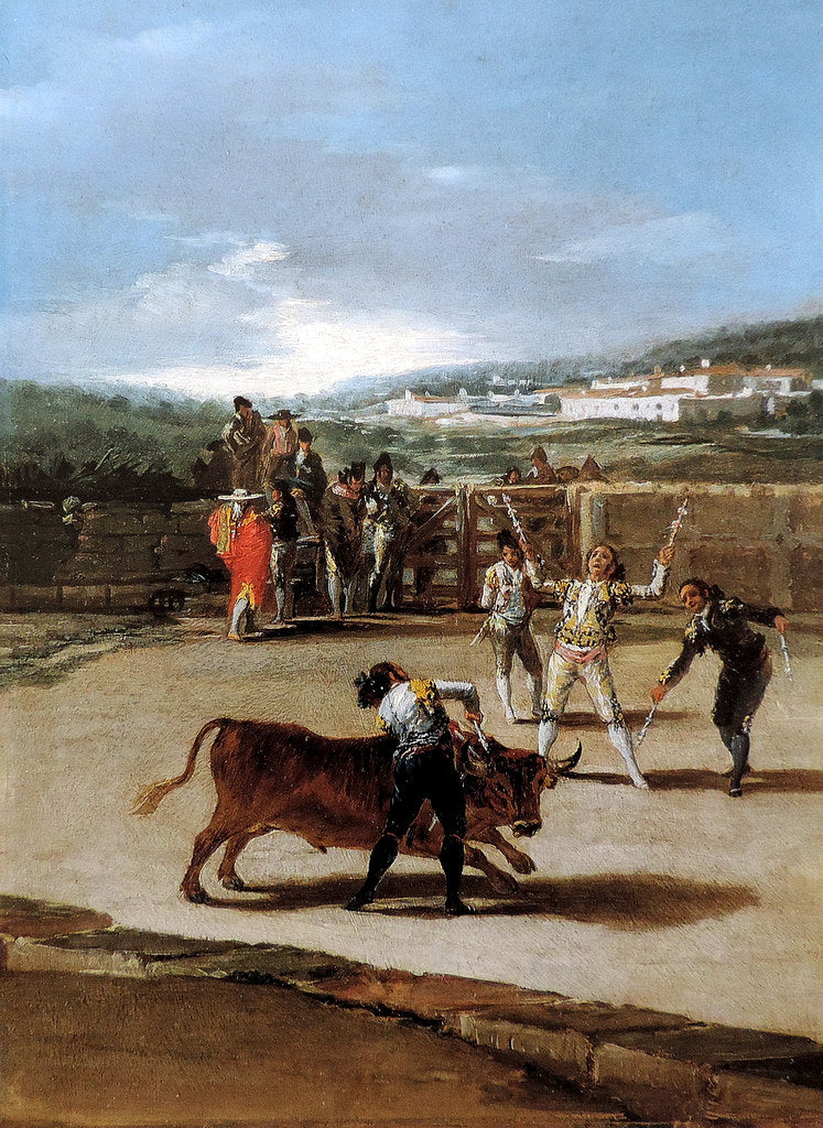 Reproduction du tableau « La Pose des banderilles - Francisco de Goya » par Alpha Reproduction en peinture à l’huile