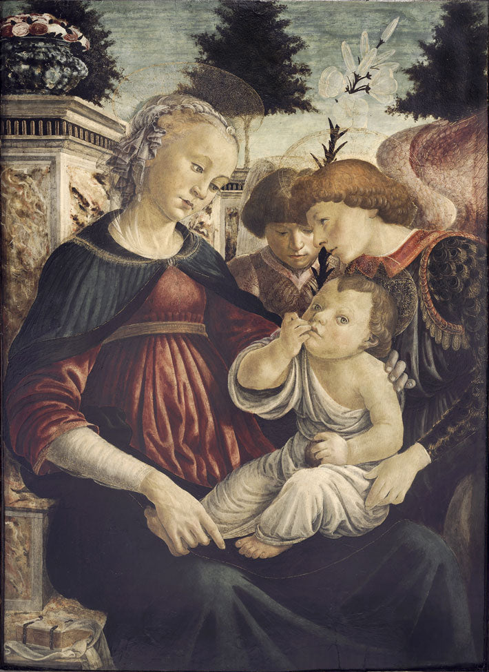Vierge à l'Enfant et aux deux anges - Sandro Botticelli