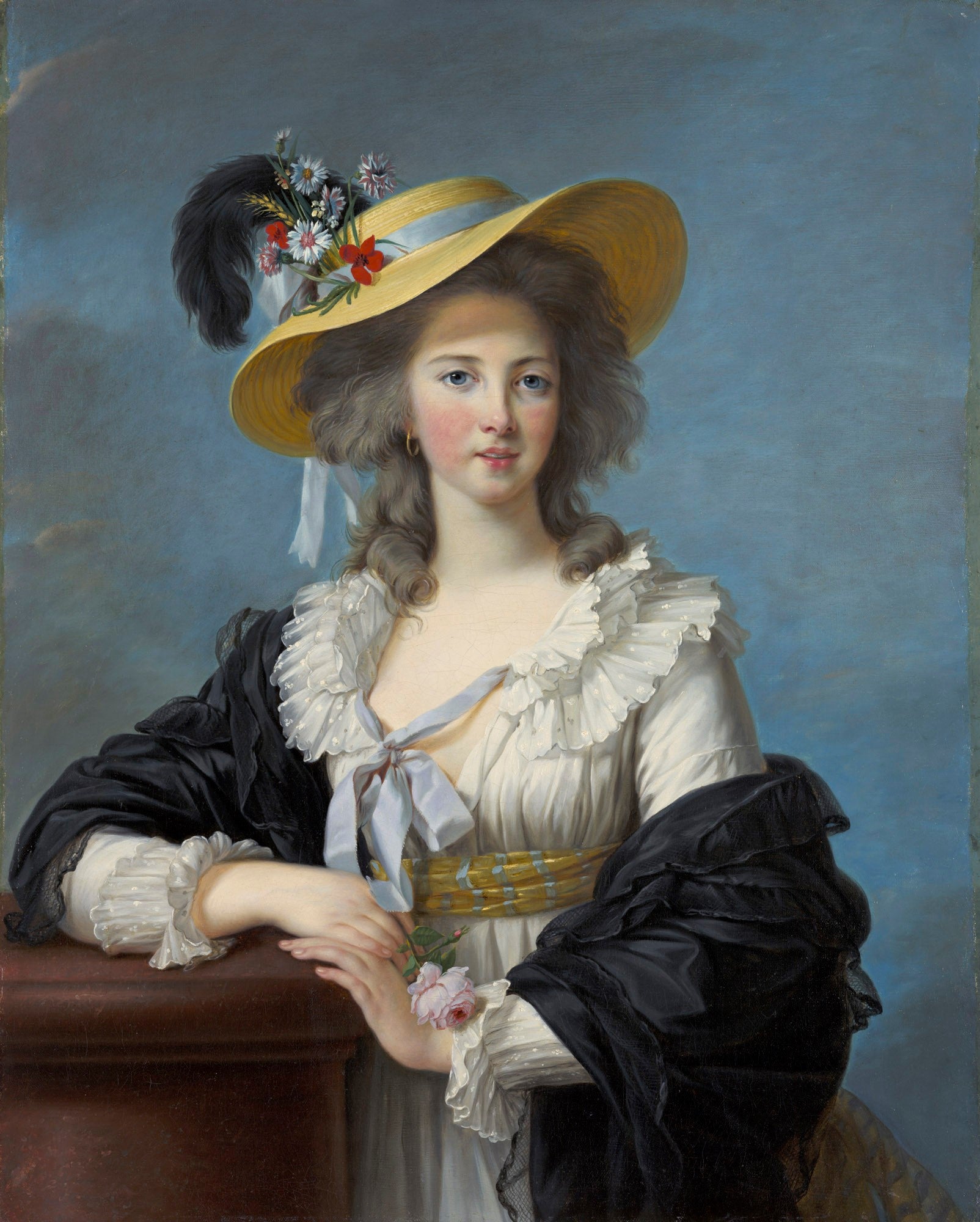 La duchesse de Polignac coiffée d'un chapeau de paille - Élisabeth Vigée Le Brun