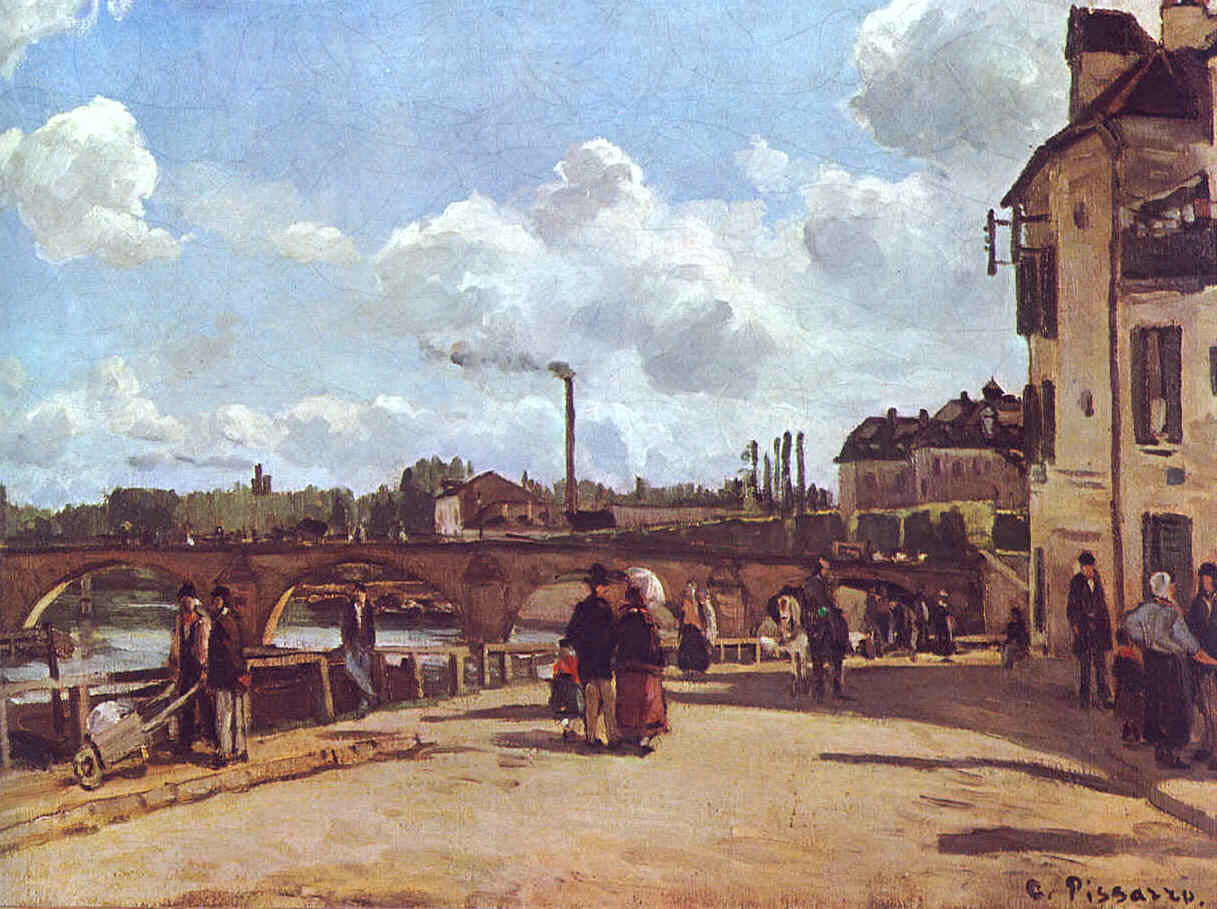 Reproduction du tableau « Vue de Pontoise Quai du Pothuis - Camille Pissarro » par Alpha Reproduction en peinture à l’huile