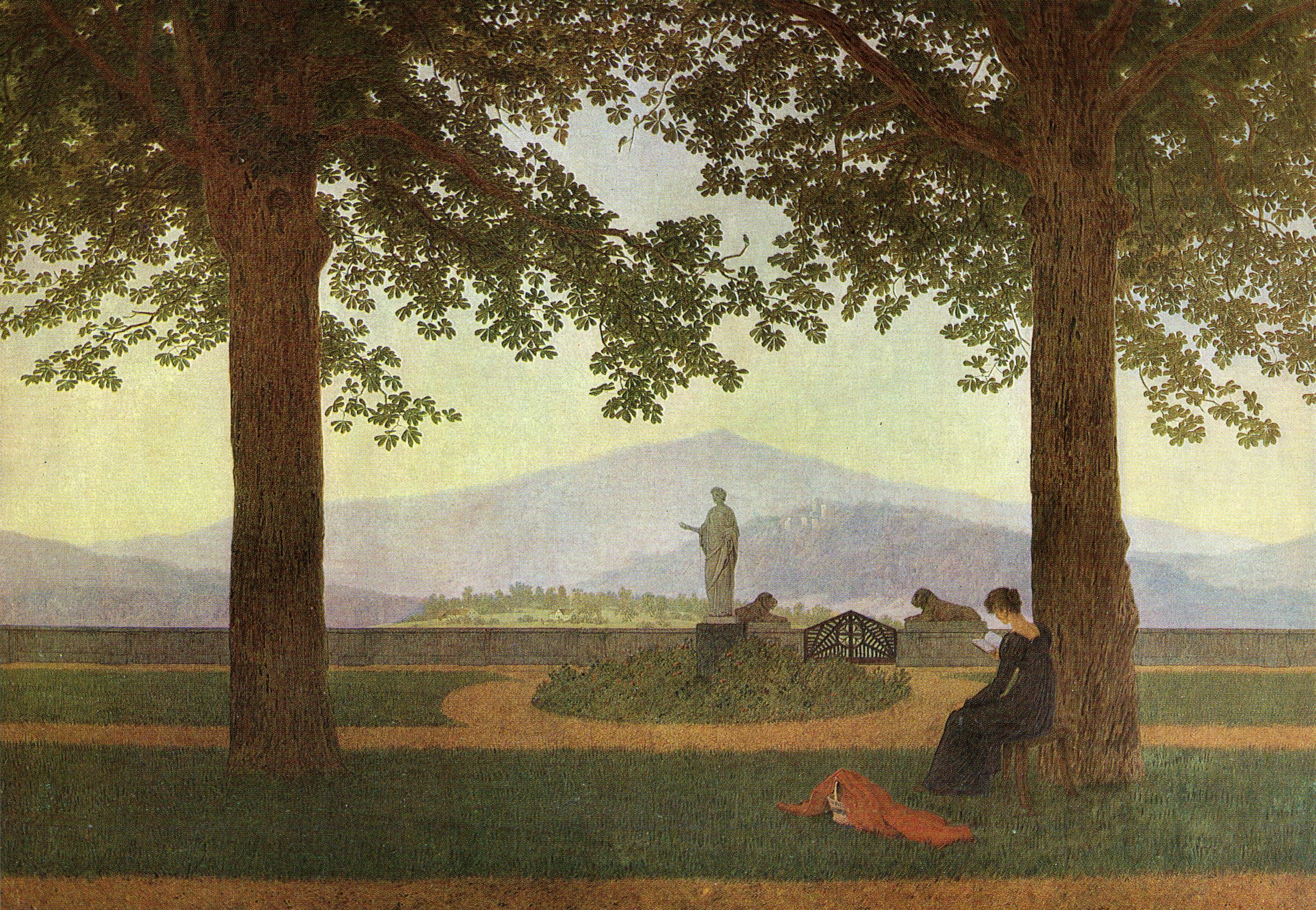 Reproduction du tableau « La Terrasse de Jardin - Caspar David Friedrich » par Alpha Reproduction en peinture à l’huile