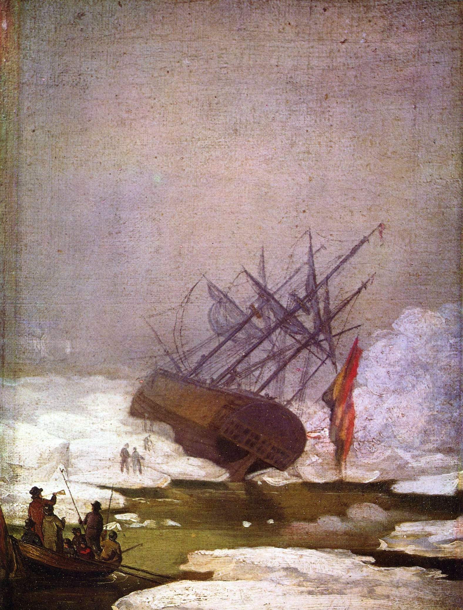 Reproduction du tableau « Épave dans la mer de glaces - Caspar David Friedrich » par Alpha Reproduction en peinture à l’huile