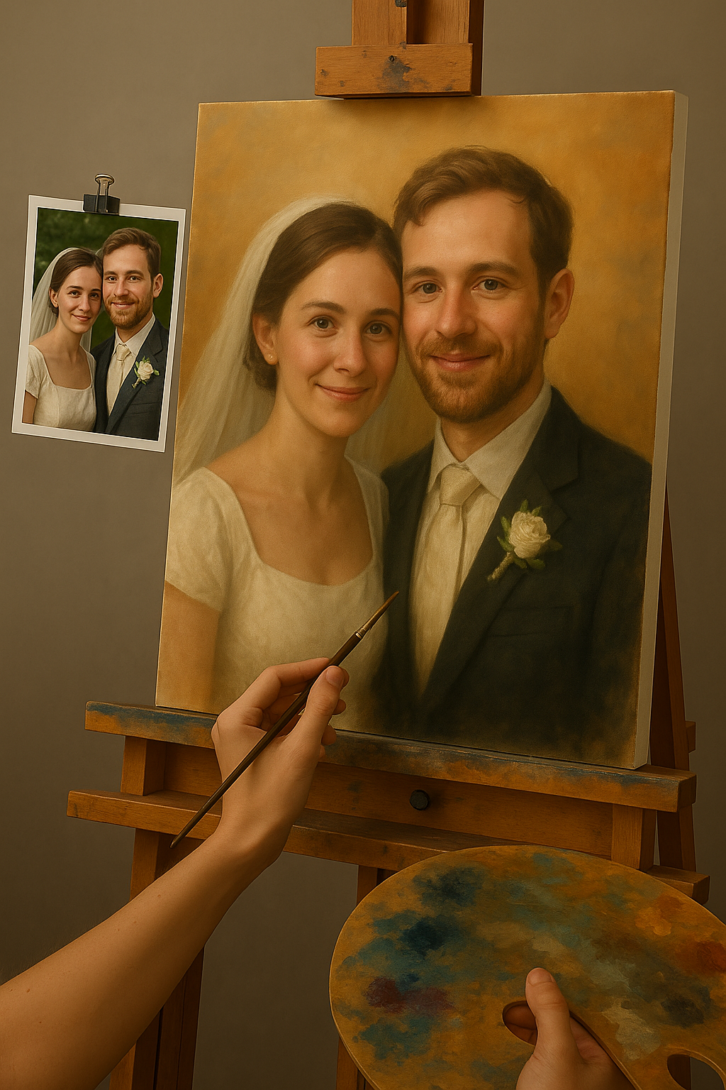 💍 ציור חתונה בהתאמה אישית