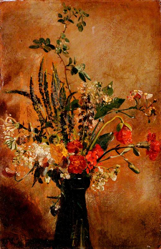 Étude de fleurs dans un verre à jacinthe - John Constable