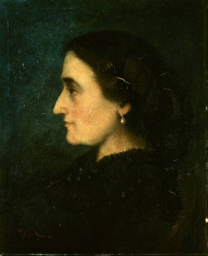 Portrait de madame Jolicler de profil - Gustave Courbet