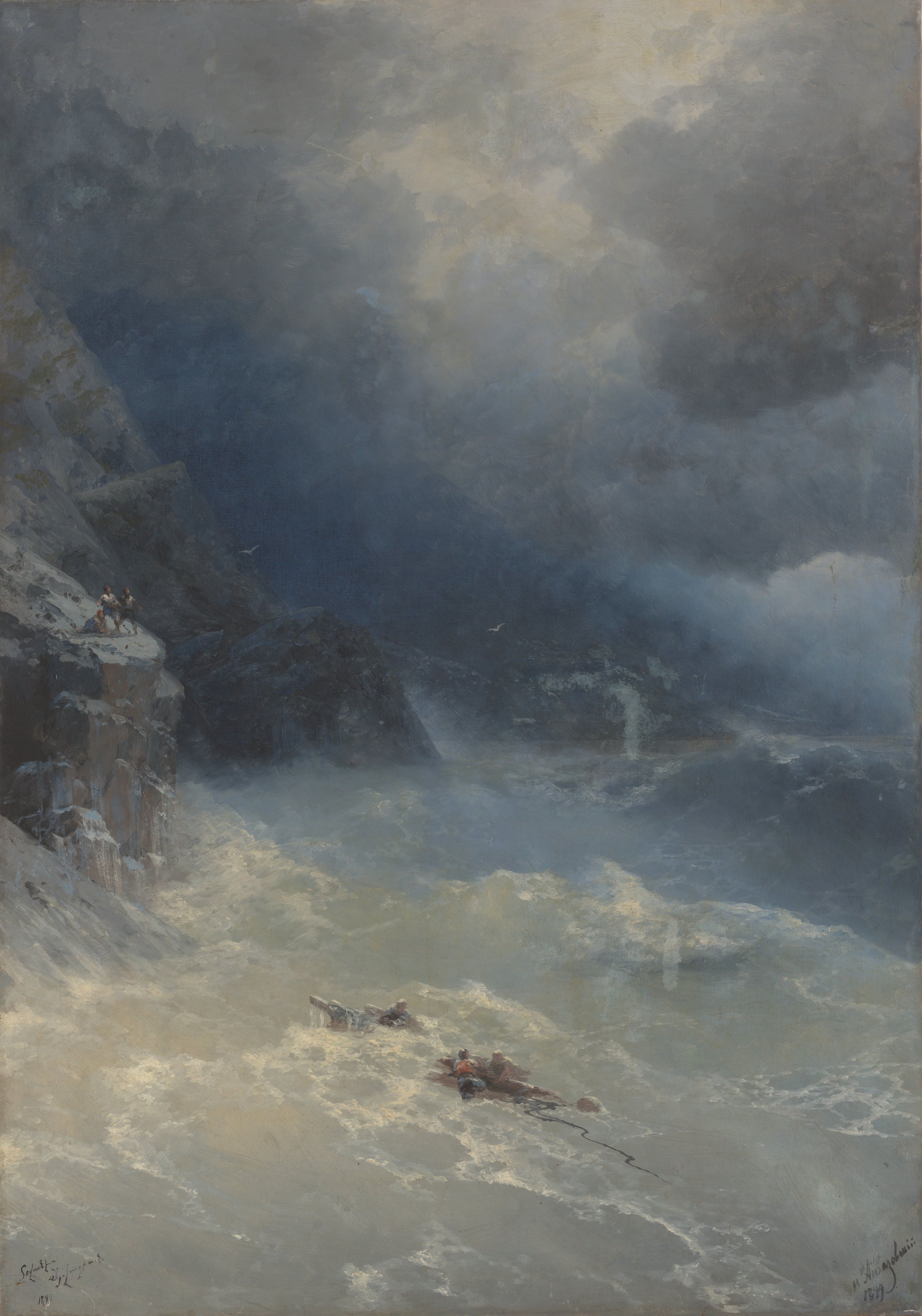 La tempête au cap Aya - Ivan Aïvazovski