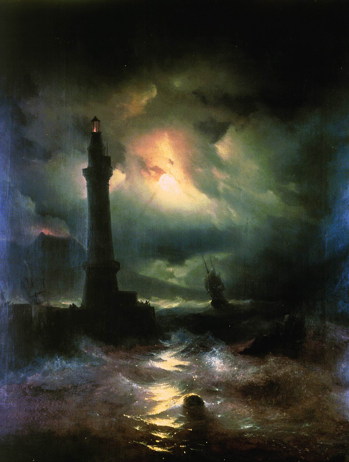 Phare napolitain. - Ivan Aïvazovski