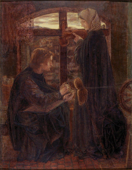 Marie dans la maison de Saint Jean - Dante Gabriel Rossetti