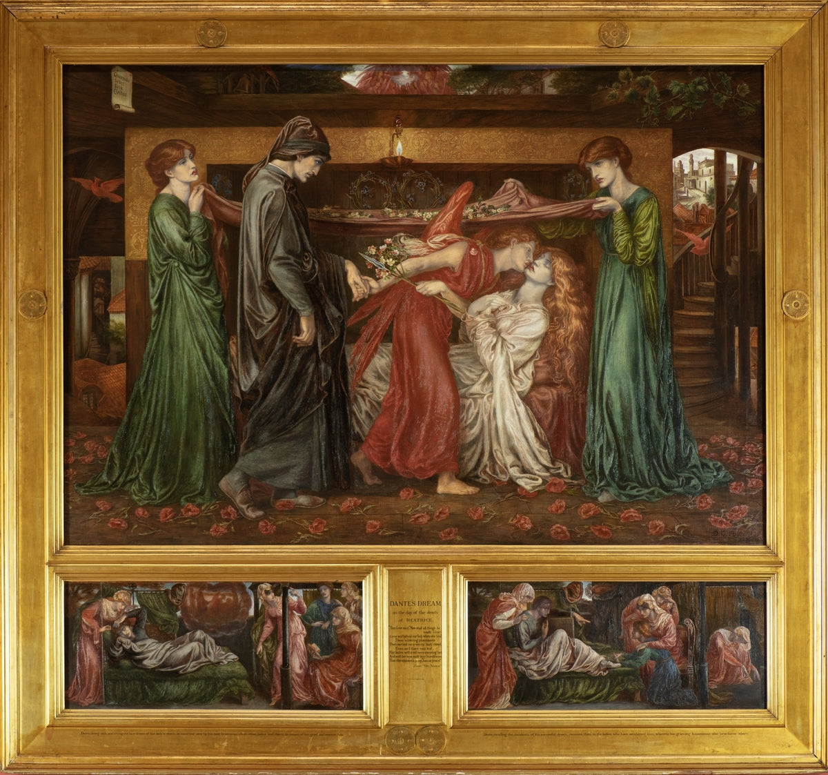 Le rêve de Dante le jour de la mort de Béatrice - Dante Gabriel Rossetti