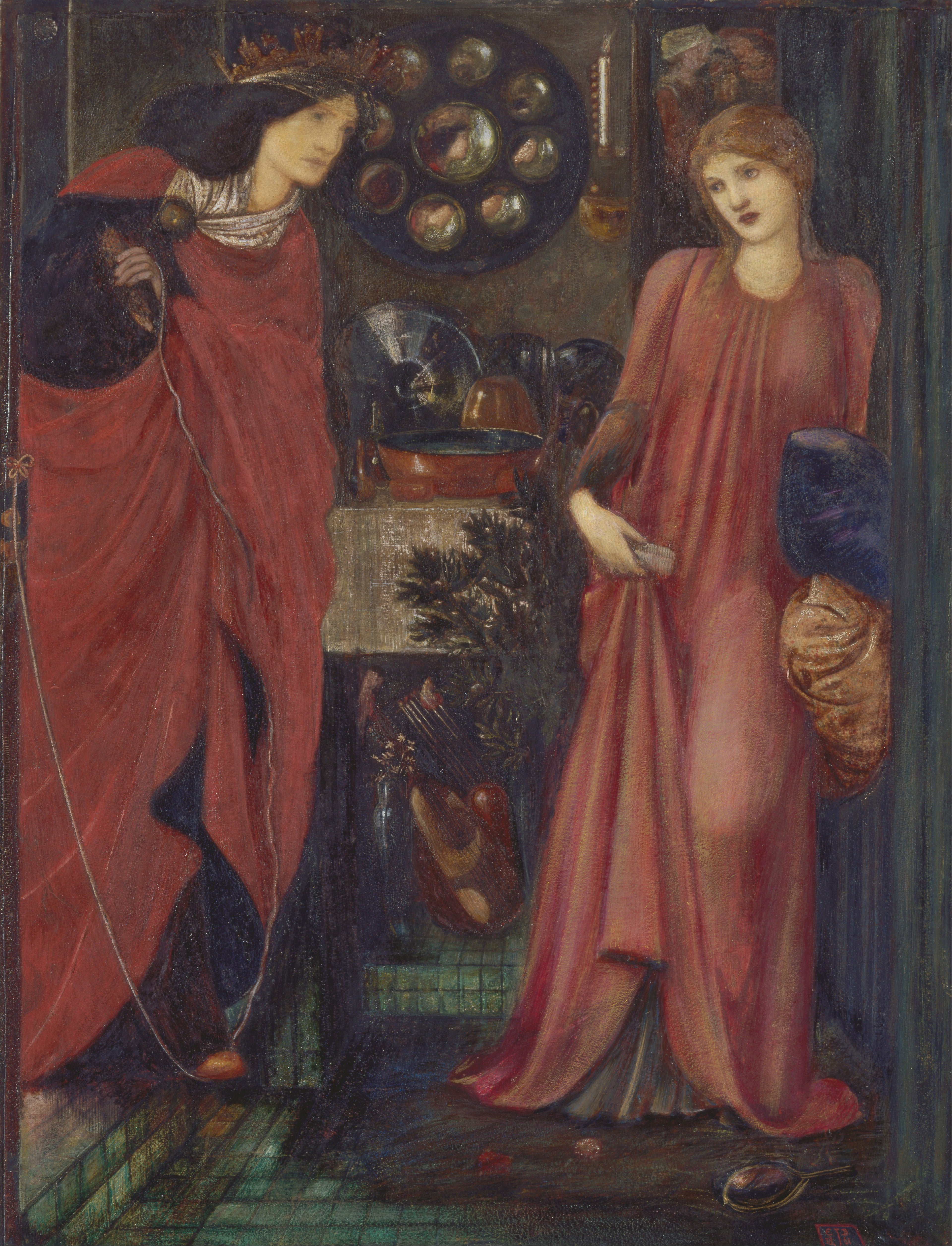 La belle Rosamund et la reine Eleanor - Edward Burne-Jones