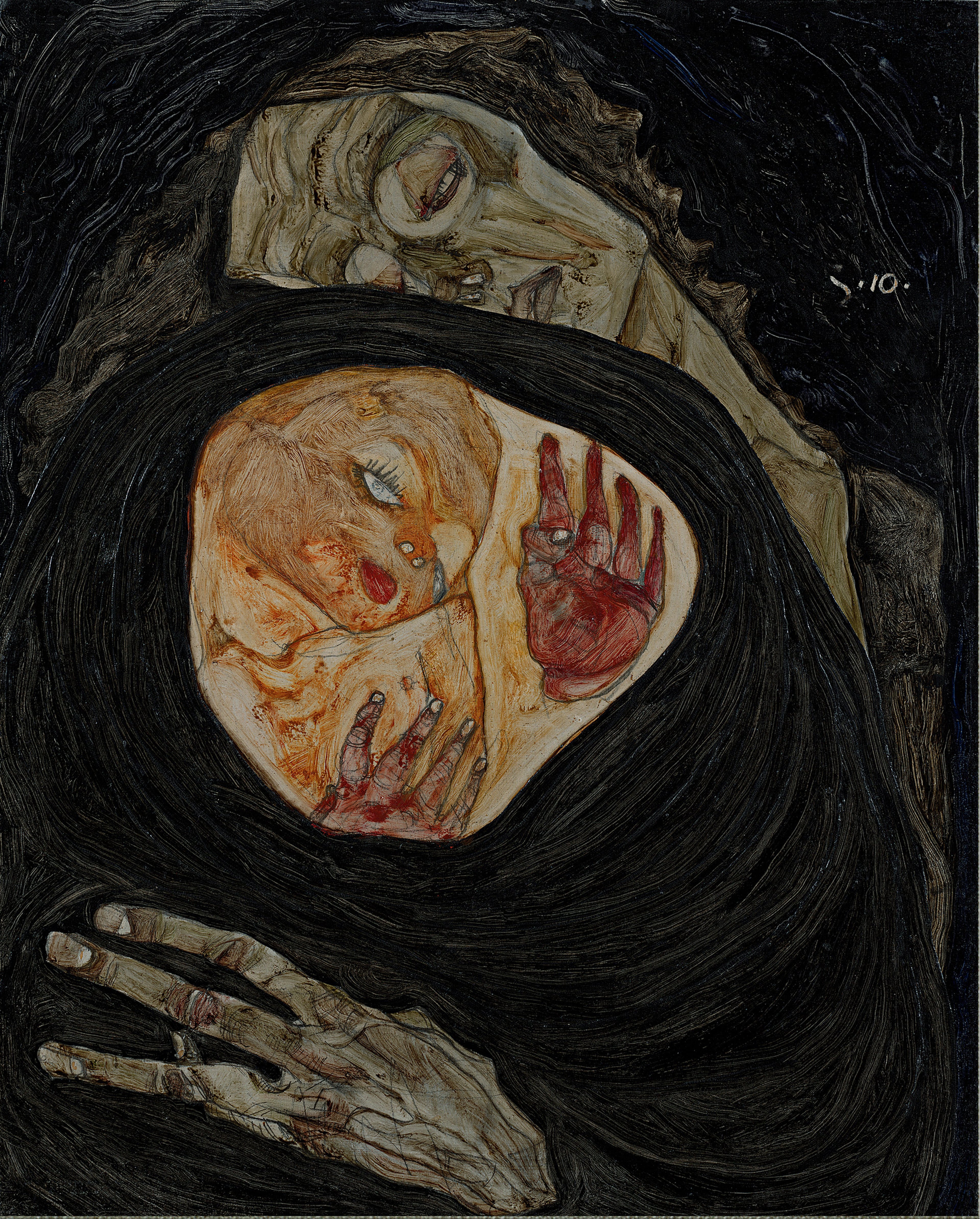 Reproduction du tableau « Mère morte I - Egon Schiele » par Alpha Reproduction en peinture à l’huile