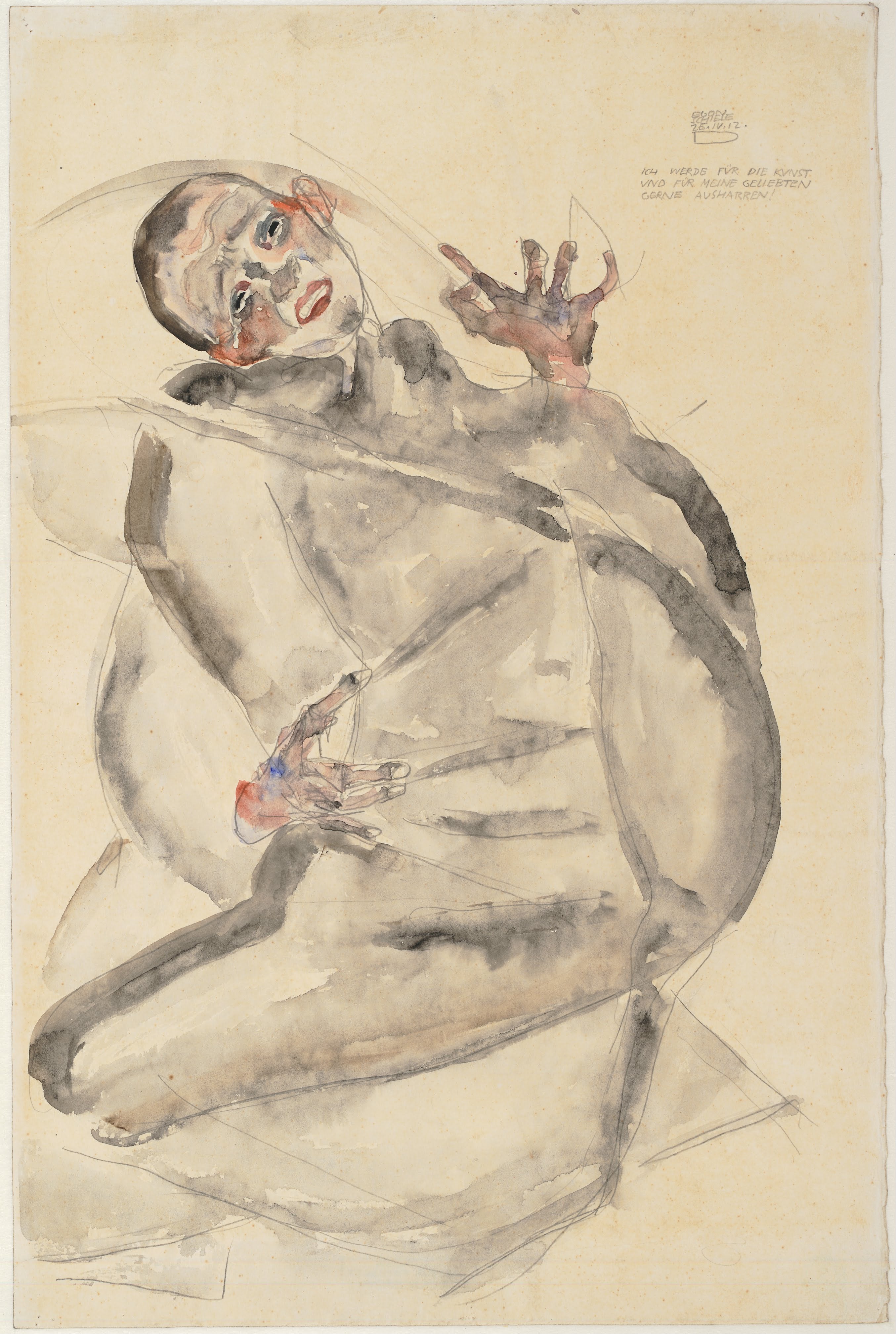 Reproduction du tableau « Je supporterai volontiers pour l'art et mes proches - Egon Schiele » par Alpha Reproduction en peinture à l’huile
