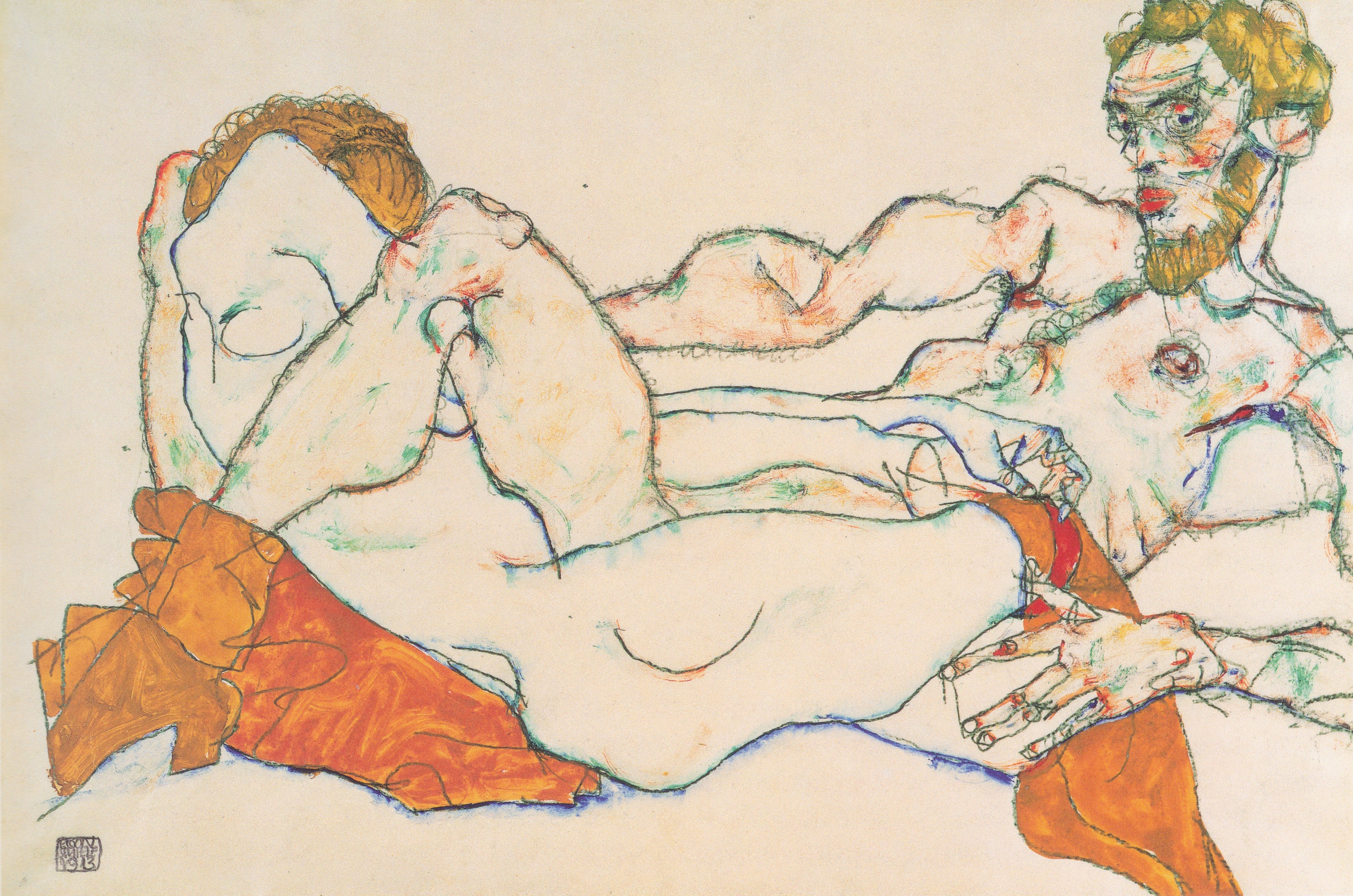 Reproduction du tableau « Q115385425 - Egon Schiele » par Alpha Reproduction en peinture à l’huile