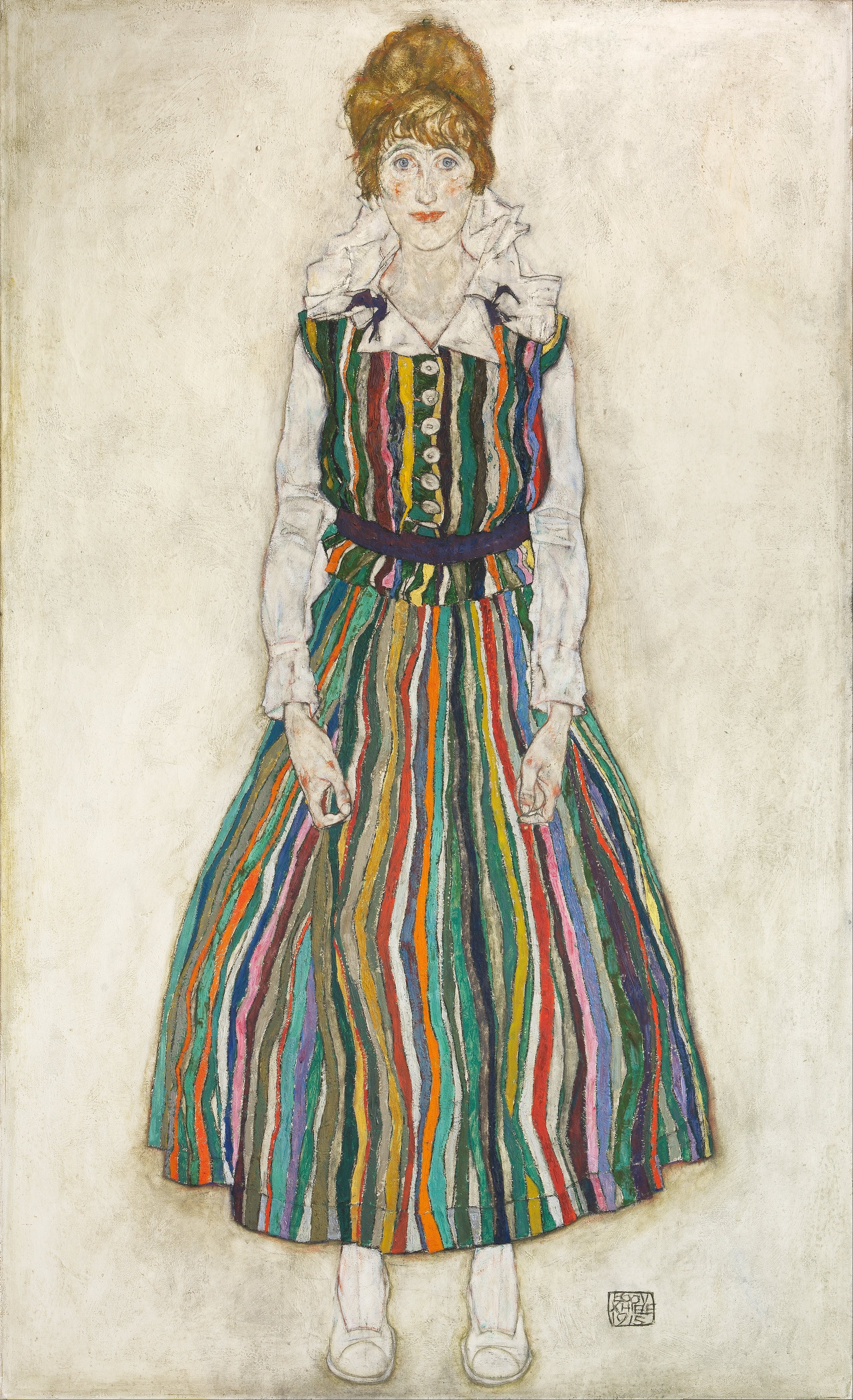 Reproduction du tableau « Portrait d'Edith (l'épouse de l'artiste) - Egon Schiele » par Alpha Reproduction en peinture à l’huile