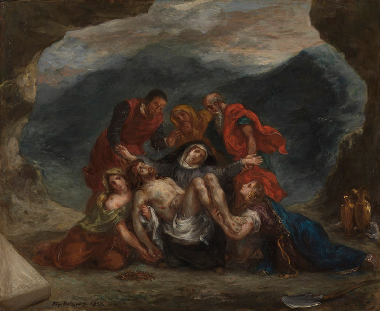 Reproduction du tableau « La Déploration du Christ - Eugène Delacroix » par Alpha Reproduction en peinture à l’huile