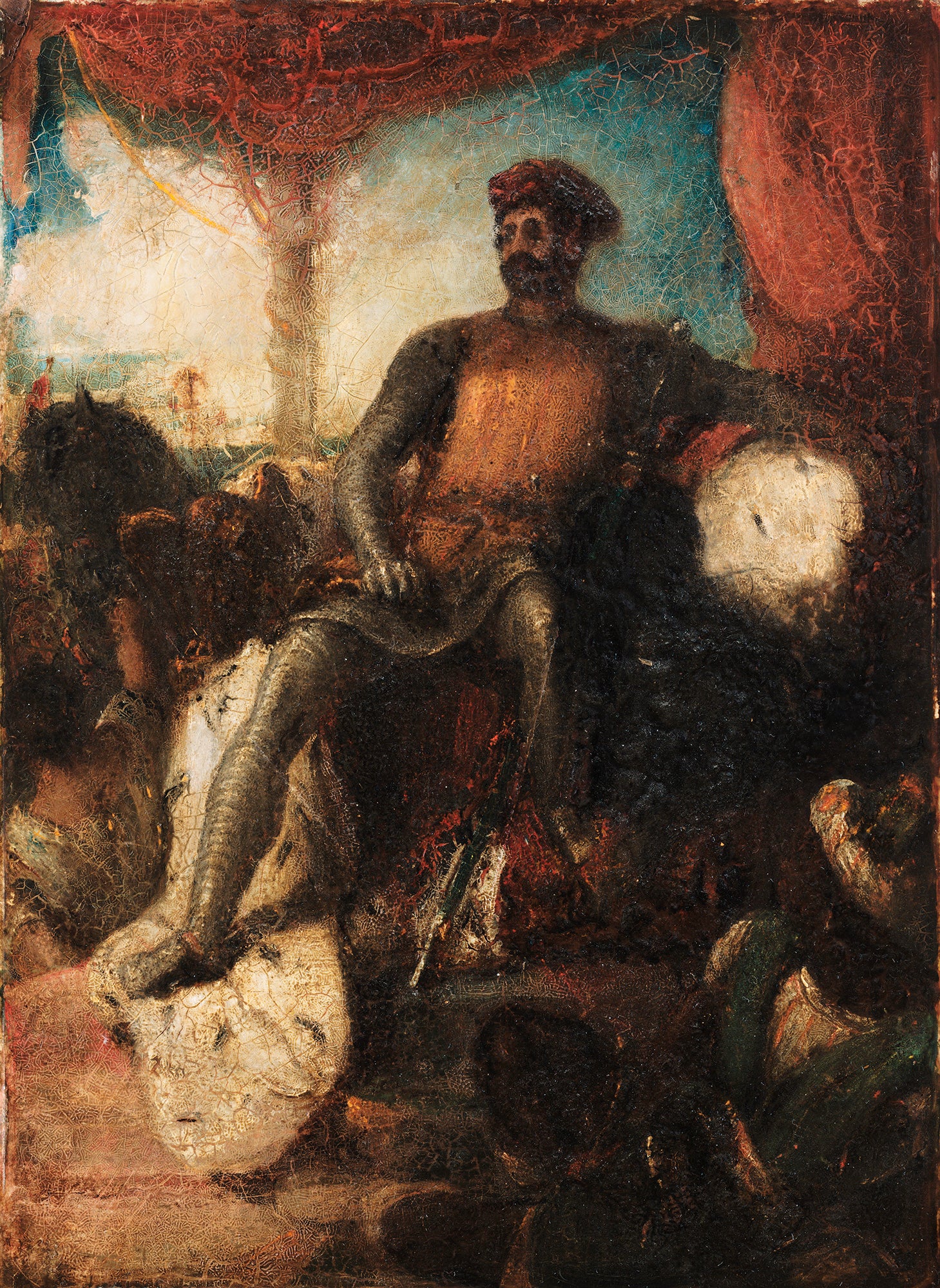 Reproduction du tableau « Le Croisé - Eugène Delacroix » par Alpha Reproduction en peinture à l’huile
