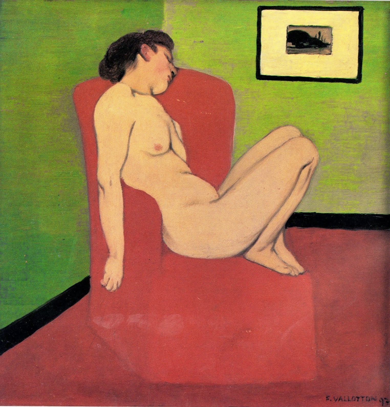 Femme nue assise dans un fauteuil - Félix Vallotton