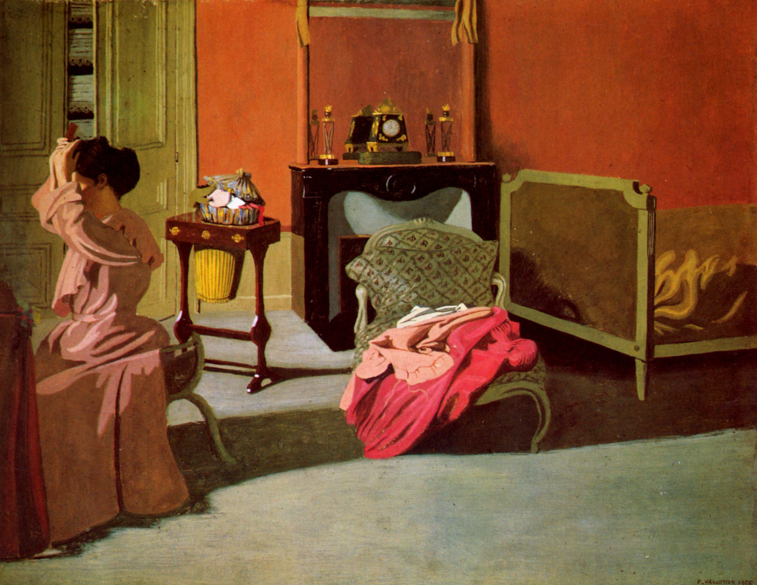 Femme se coiffant - Félix Vallotton