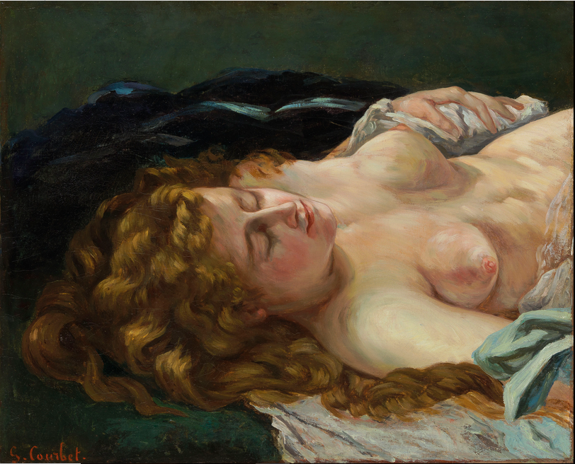 Femme endormie aux cheveux roux - Gustave Courbet