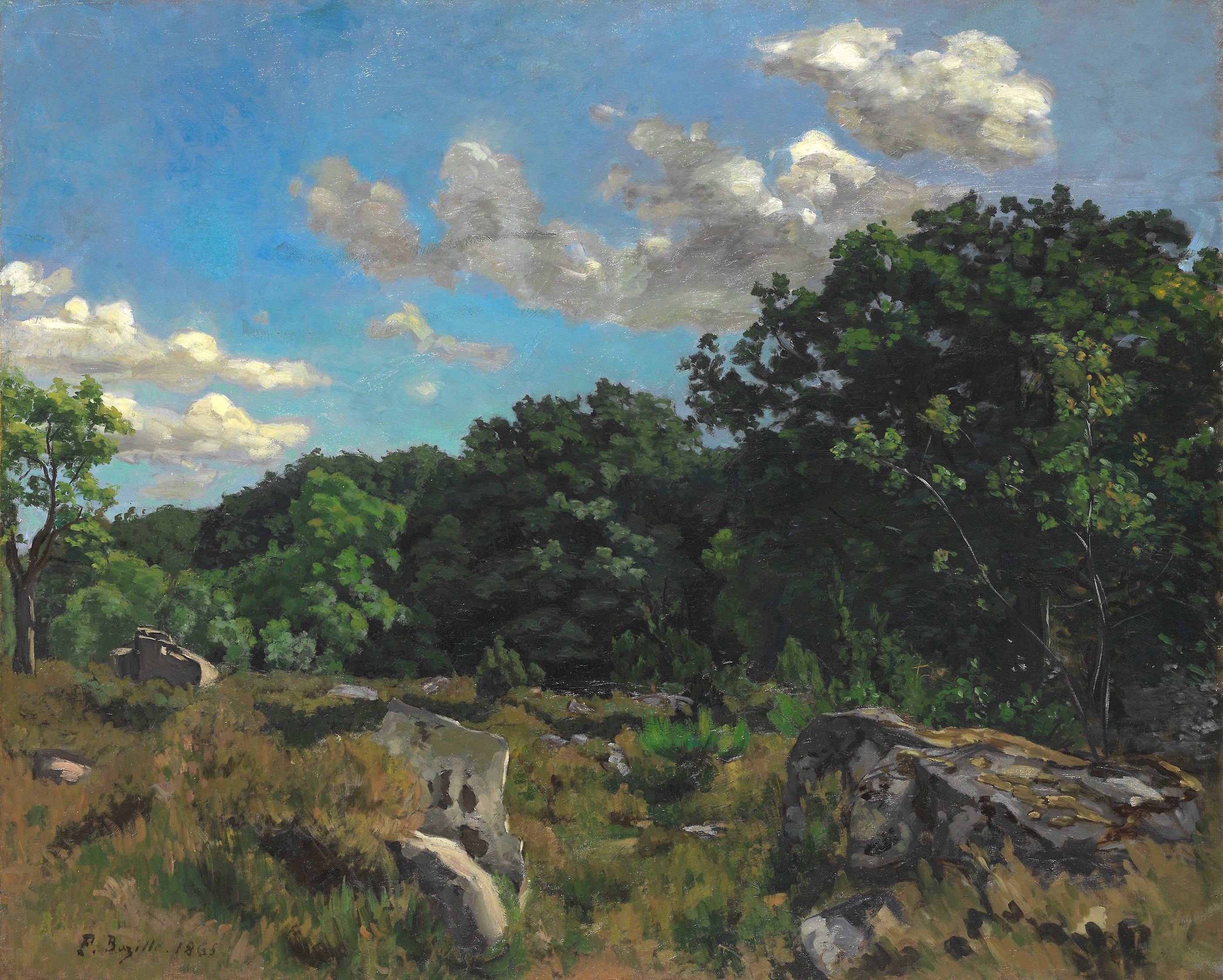 Reproduction du tableau « Paysage à Chailly - Frédéric Bazille » par Alpha Reproduction en peinture à l’huile