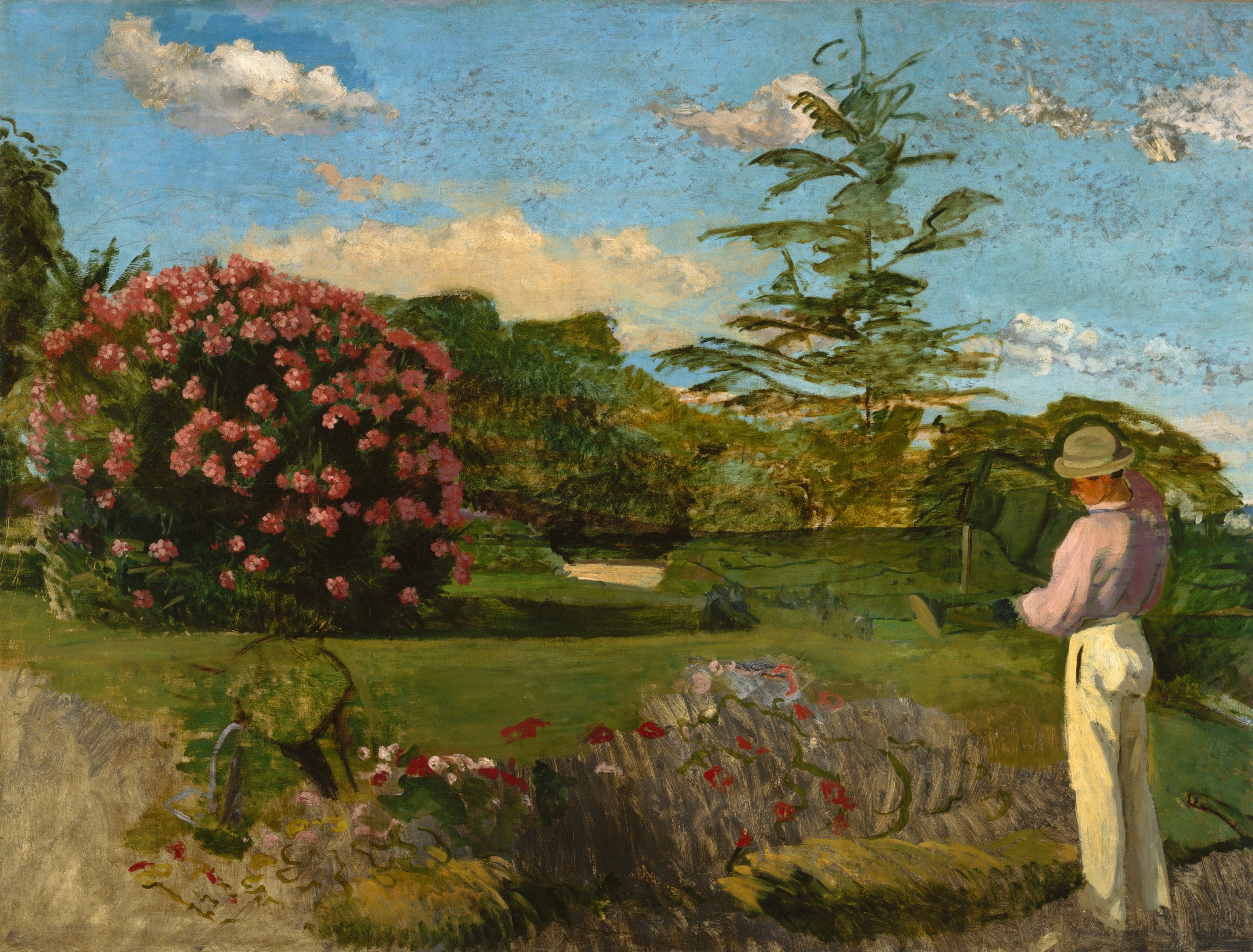 Reproduction du tableau « Le petit jardinier - Frédéric Bazille » par Alpha Reproduction en peinture à l’huile