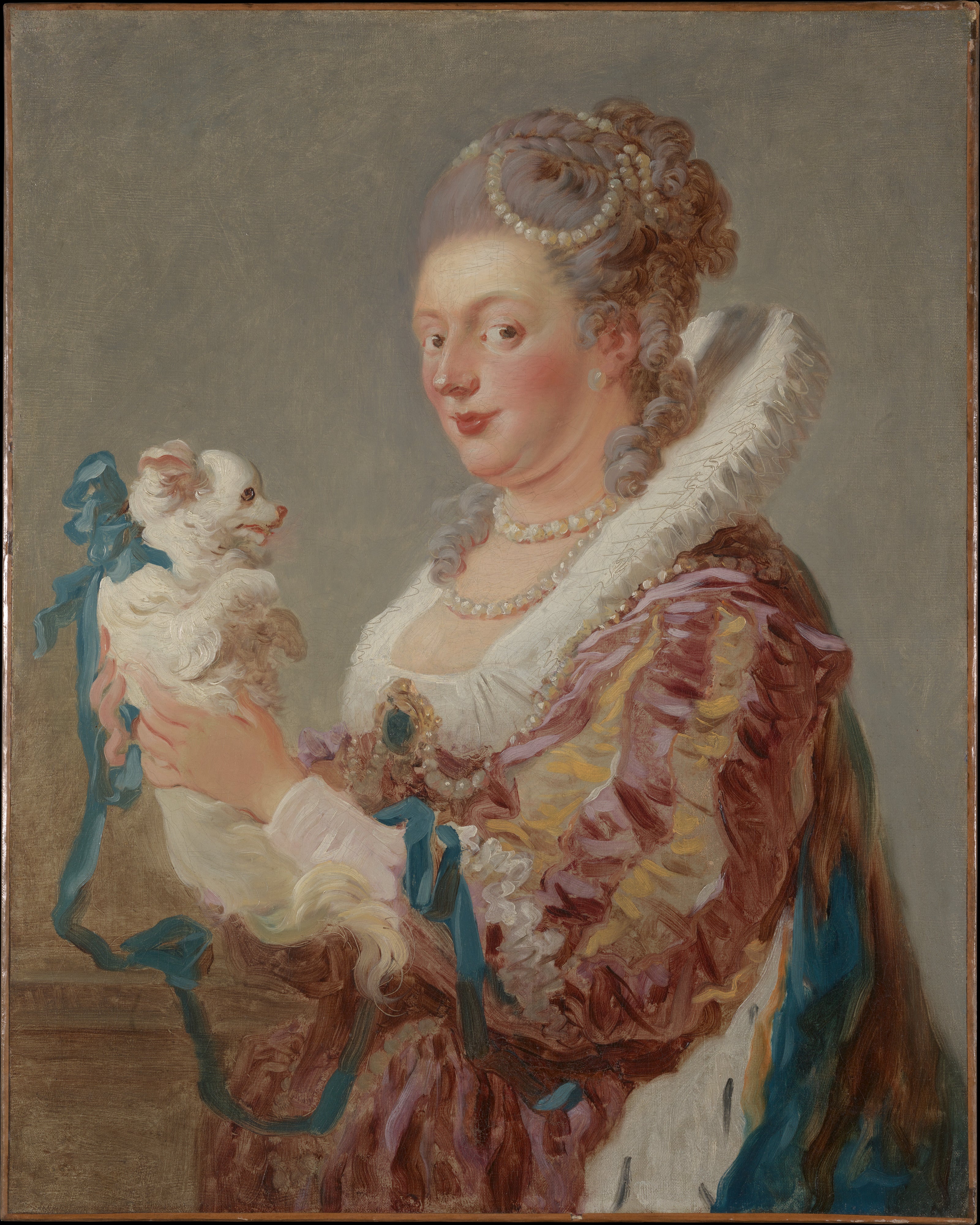 La Femme au chien - Jean-Honoré Fragonard