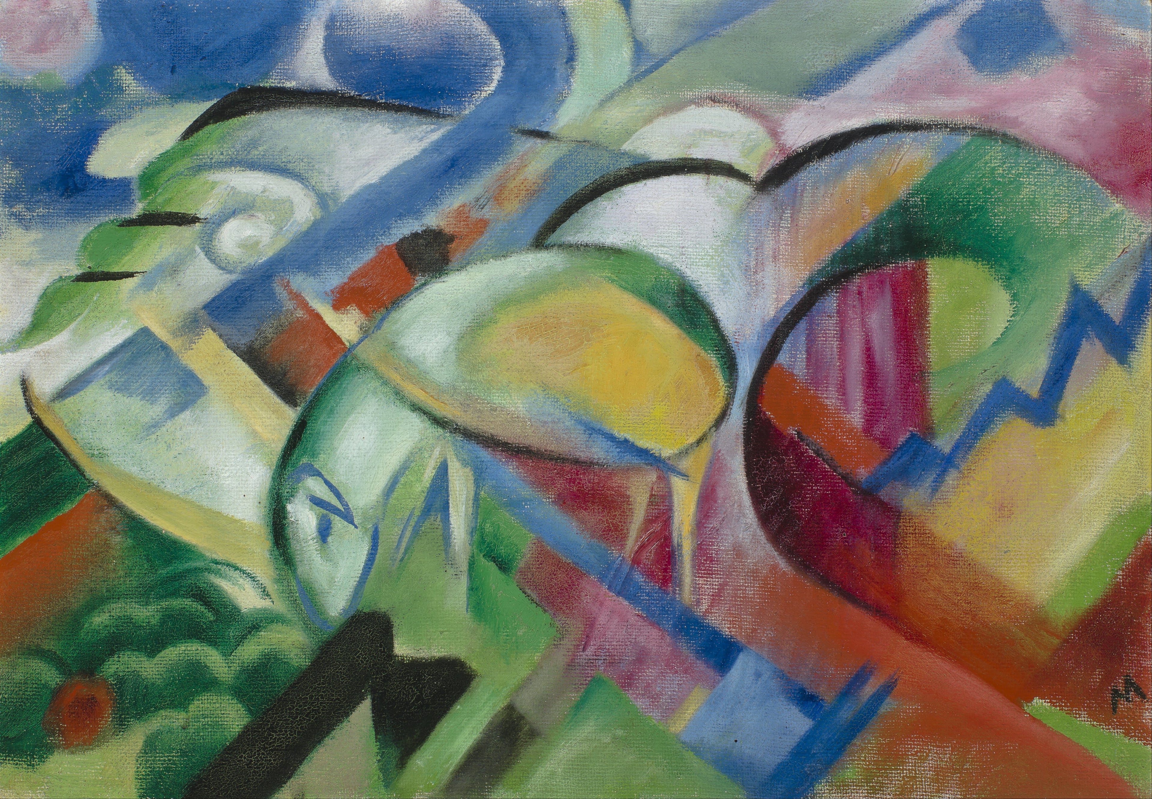 Reproduction du tableau « Le mouton - Franz Marc » par Alpha Reproduction en peinture à l’huile