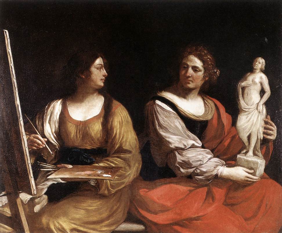 Allégorie de la peinture et de la sculpture - Guercino