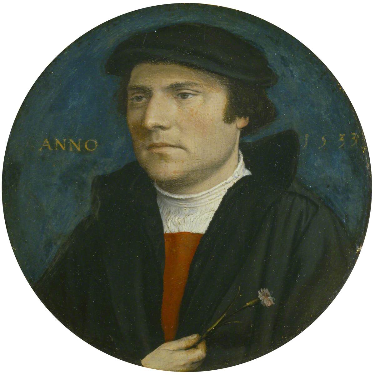 A Young Man with a Pink - Hans Holbein le Jeune