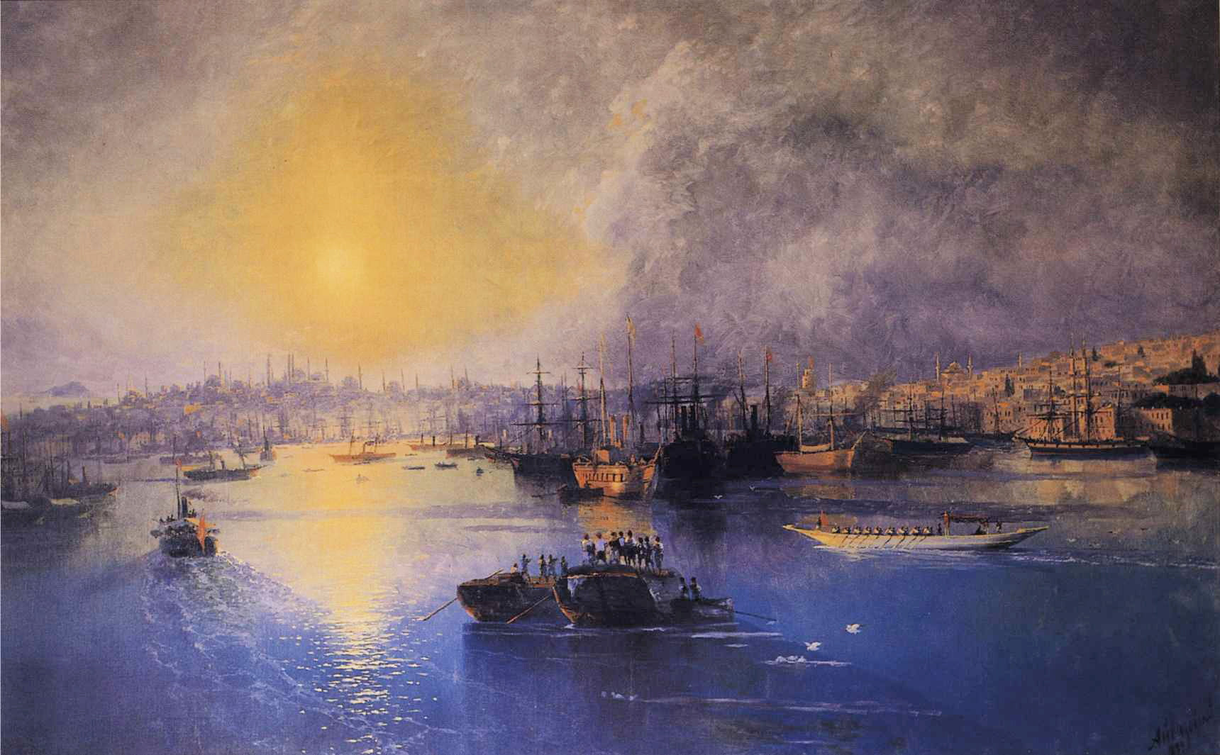 Coucher de soleil à Constantinople - Ivan Aïvazovski