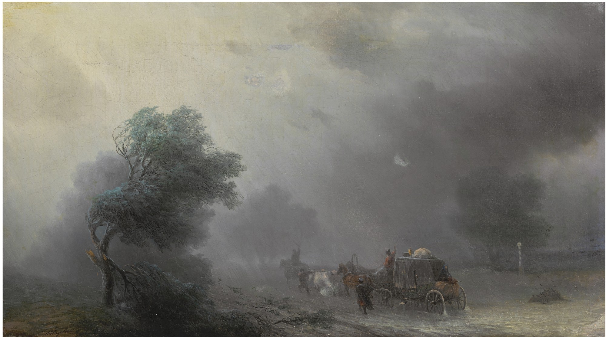 Un chariot dans la tempête - Ivan Aïvazovski