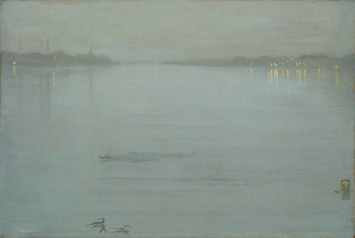 Reproduction du tableau « Nocturne : Bleu et Argent - Cremorne Lights - James Abbott McNeill Whistler » par Alpha Reproduction en peinture à l’huile