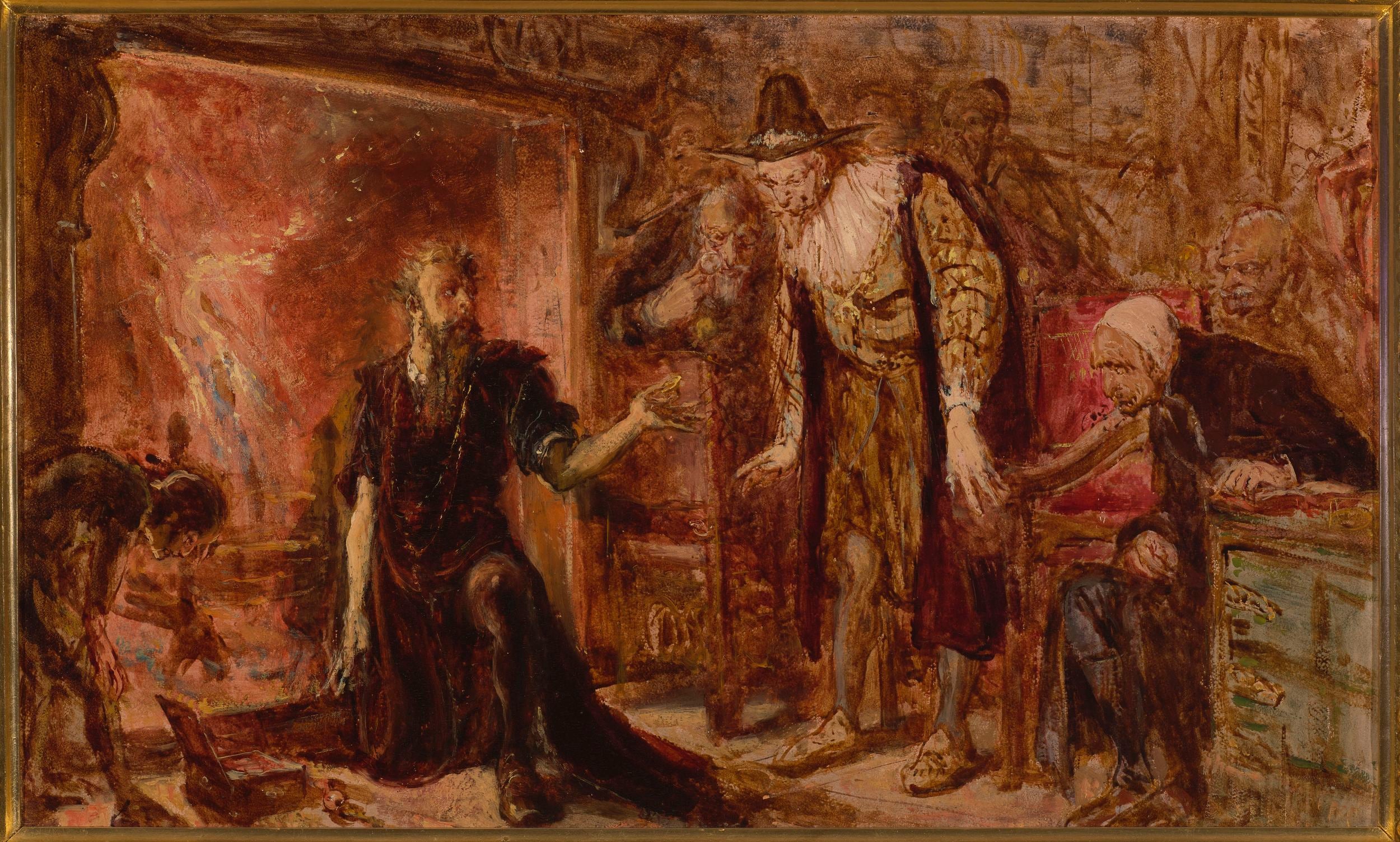 Alchimiste Sendivogius et Sigismond III, croquis - Jan Matejko