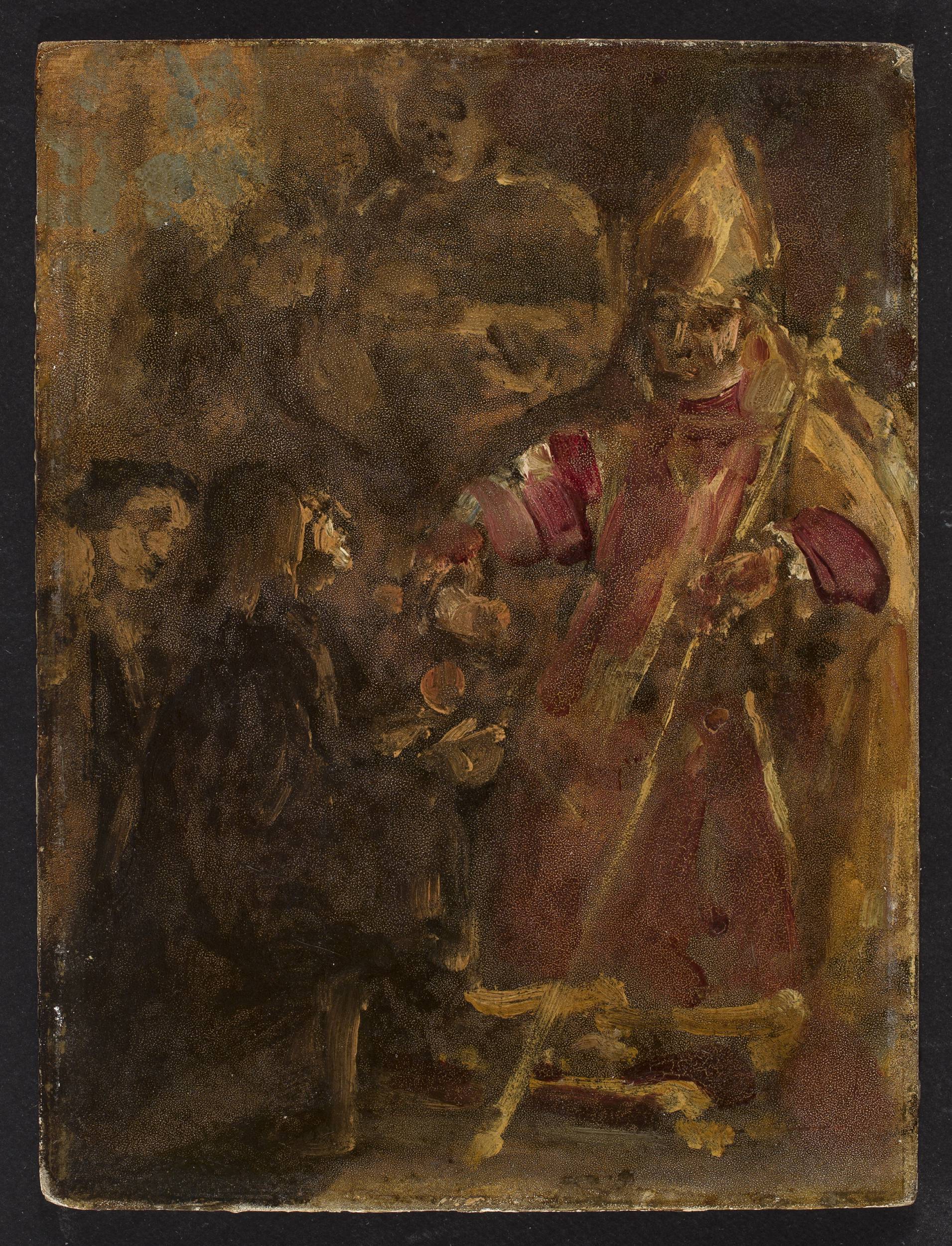 L'évêque Lubrański fonde l'Académie ecclésiastique de Poznań, croquis - Jan Matejko