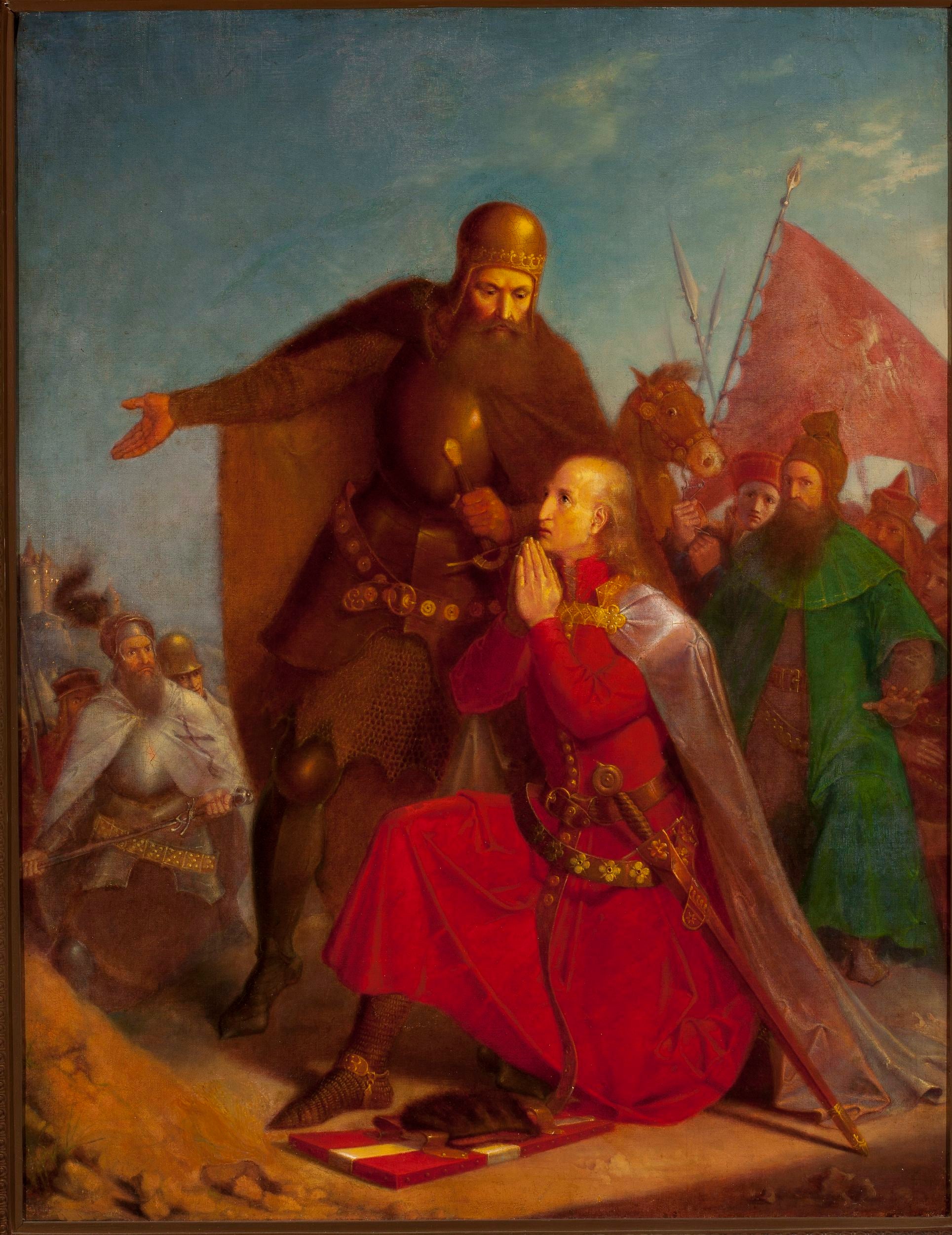 Władysław Jagiełło et Vytautas priant avant la bataille de Grunwald - Jan Matejko