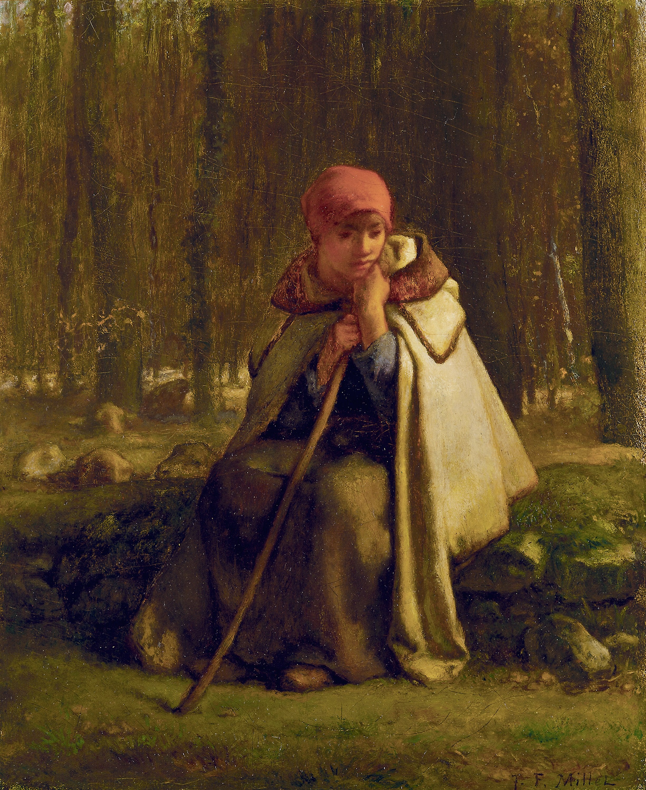 Bergère assise - Jean-François Millet