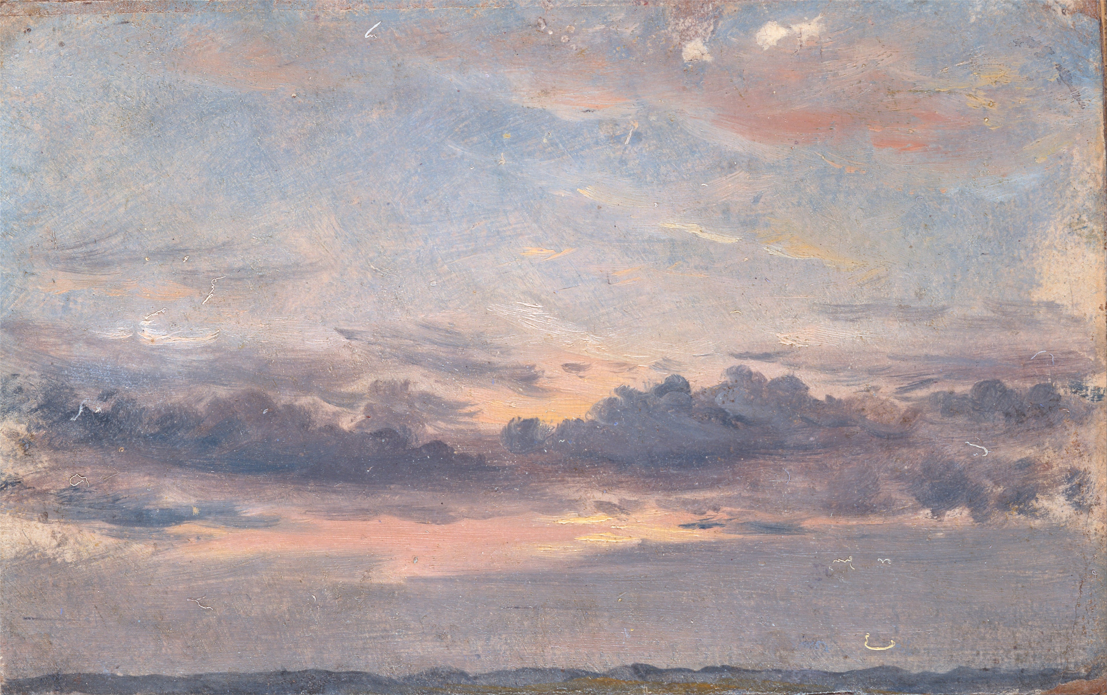 Une étude de nuages, coucher de soleil - John Constable
