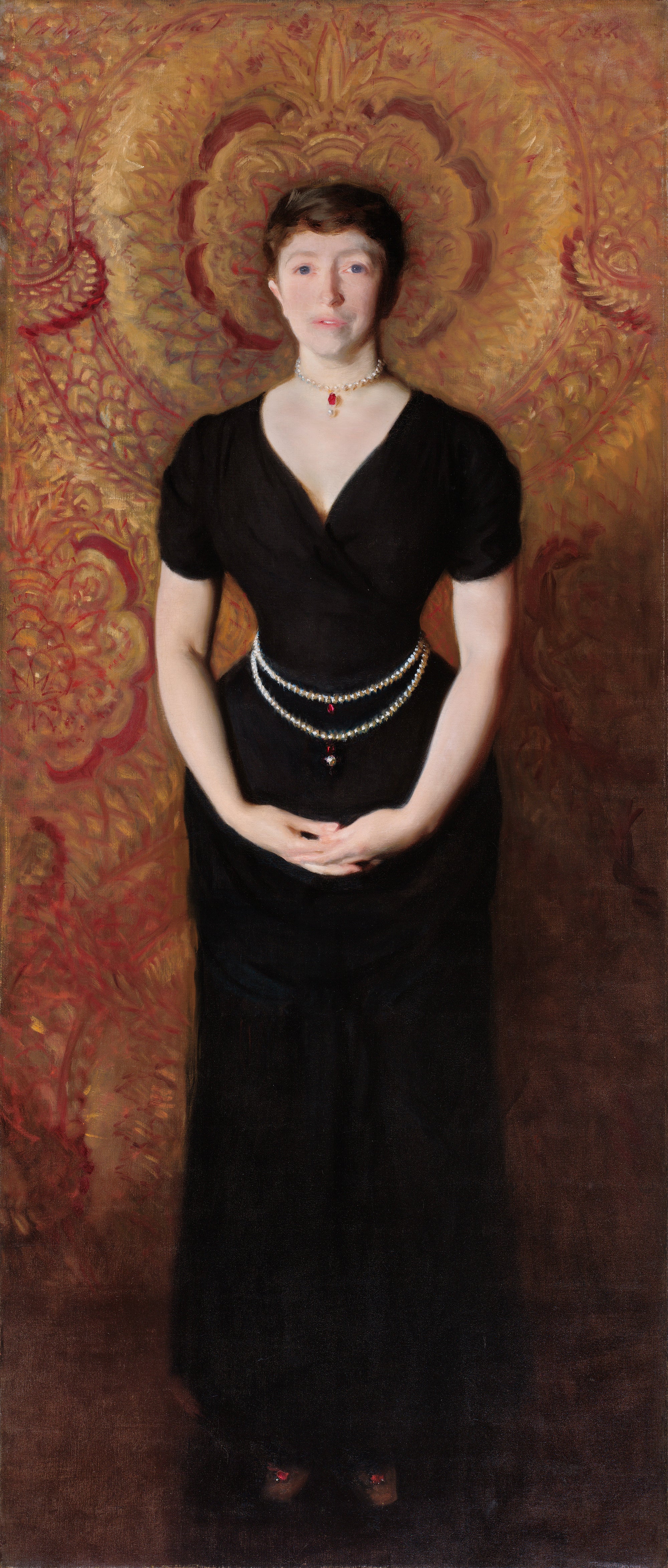 Reproduction du tableau « Portrait d'Isabella Stewart Gardner - John Singer Sargent » par Alpha Reproduction en peinture à l’huile