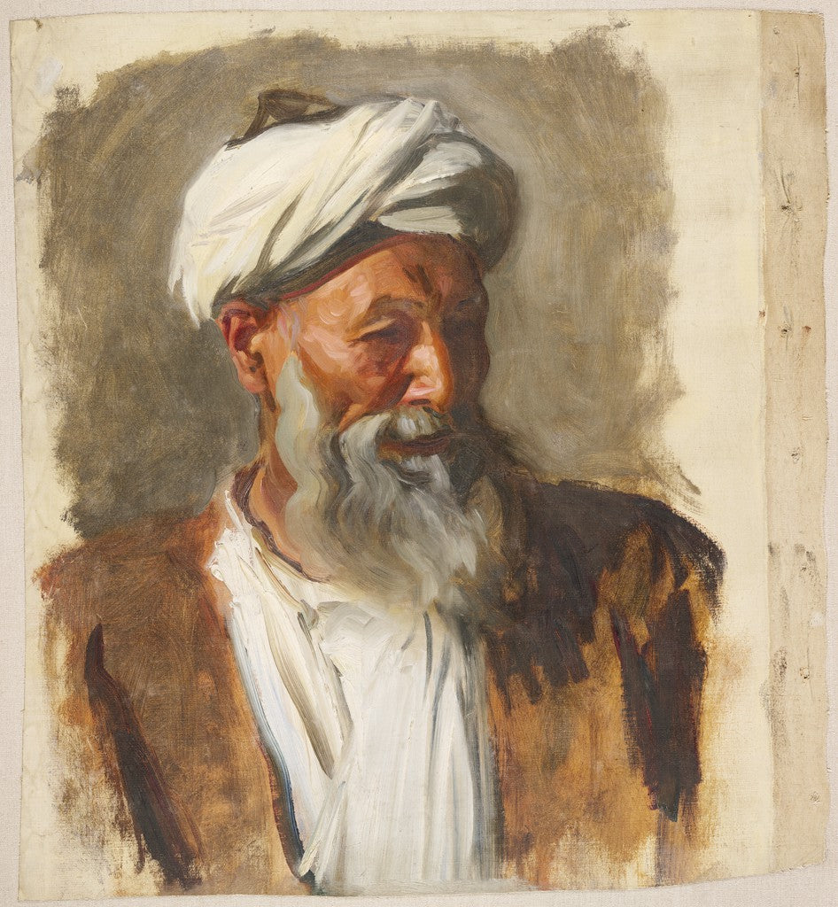Reproduction du tableau « Vieil homme au turban blanc - John Singer Sargent » par Alpha Reproduction en peinture à l’huile