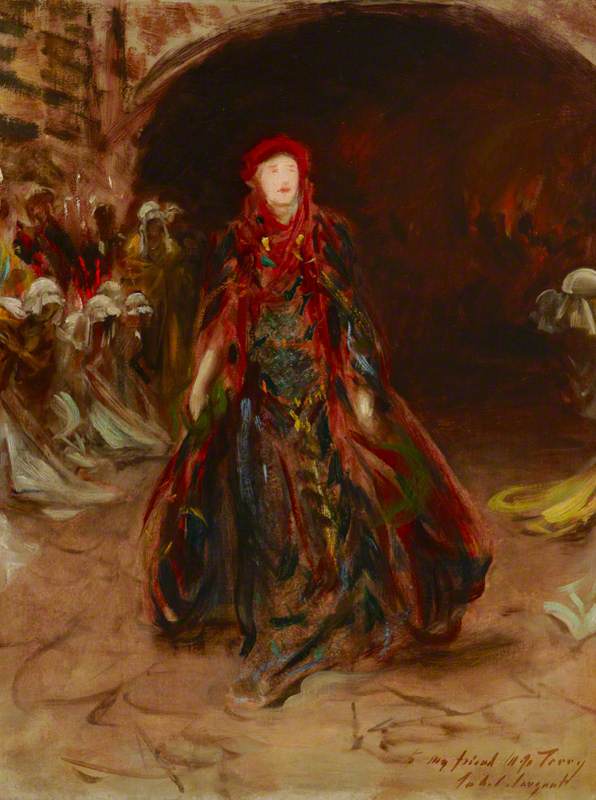 Reproduction du tableau « Dame Ellen Terry (1847-1928) dans le rôle de Lady Macbeth dans « Macbeth » de William Shakespeare - John Singer Sargent » par Alpha Reproduction en peinture à l’huile