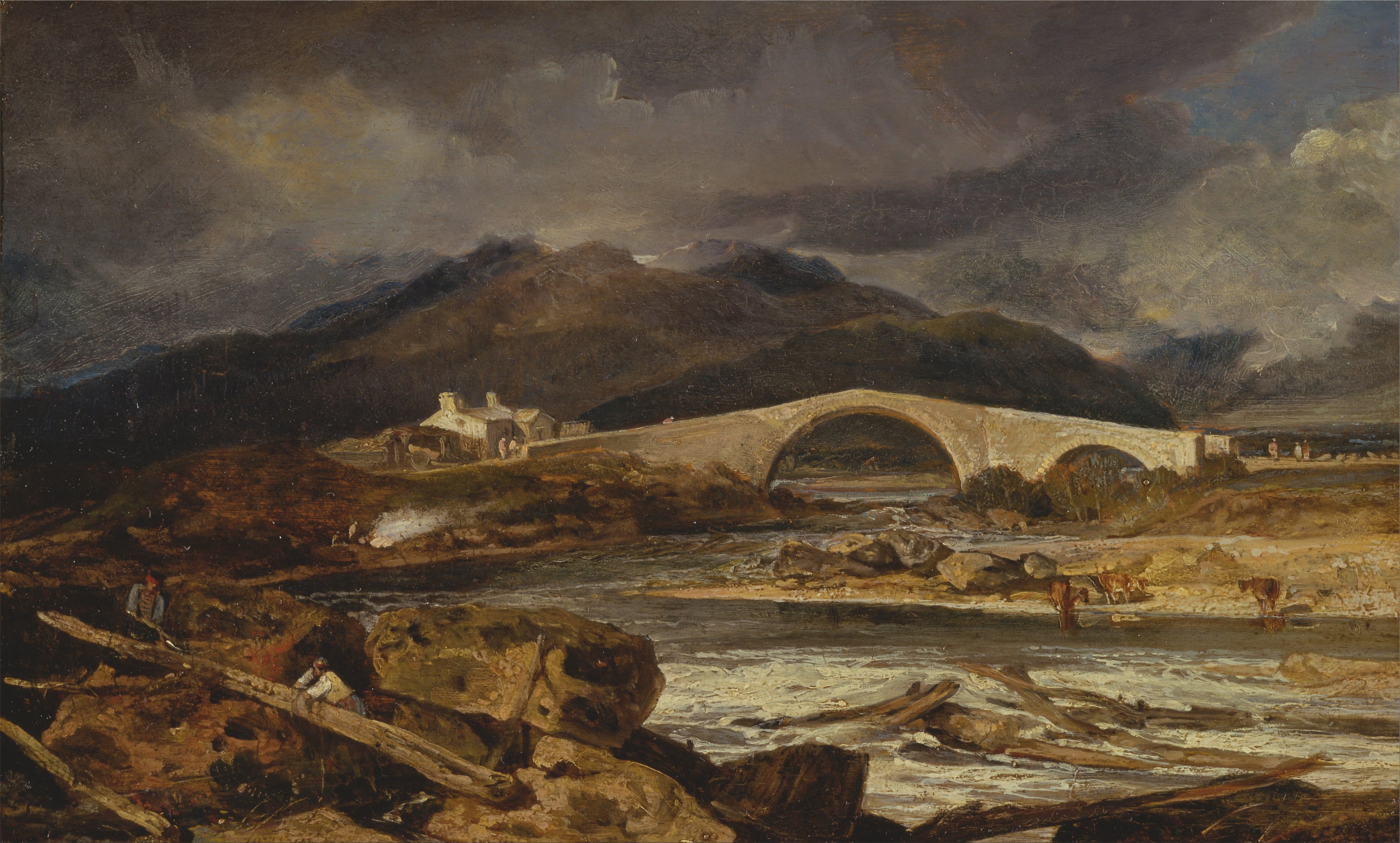 Reproduction du tableau « Tummel Bridge, Perthshire - J. M. W. Turner » par Alpha Reproduction en peinture à l’huile